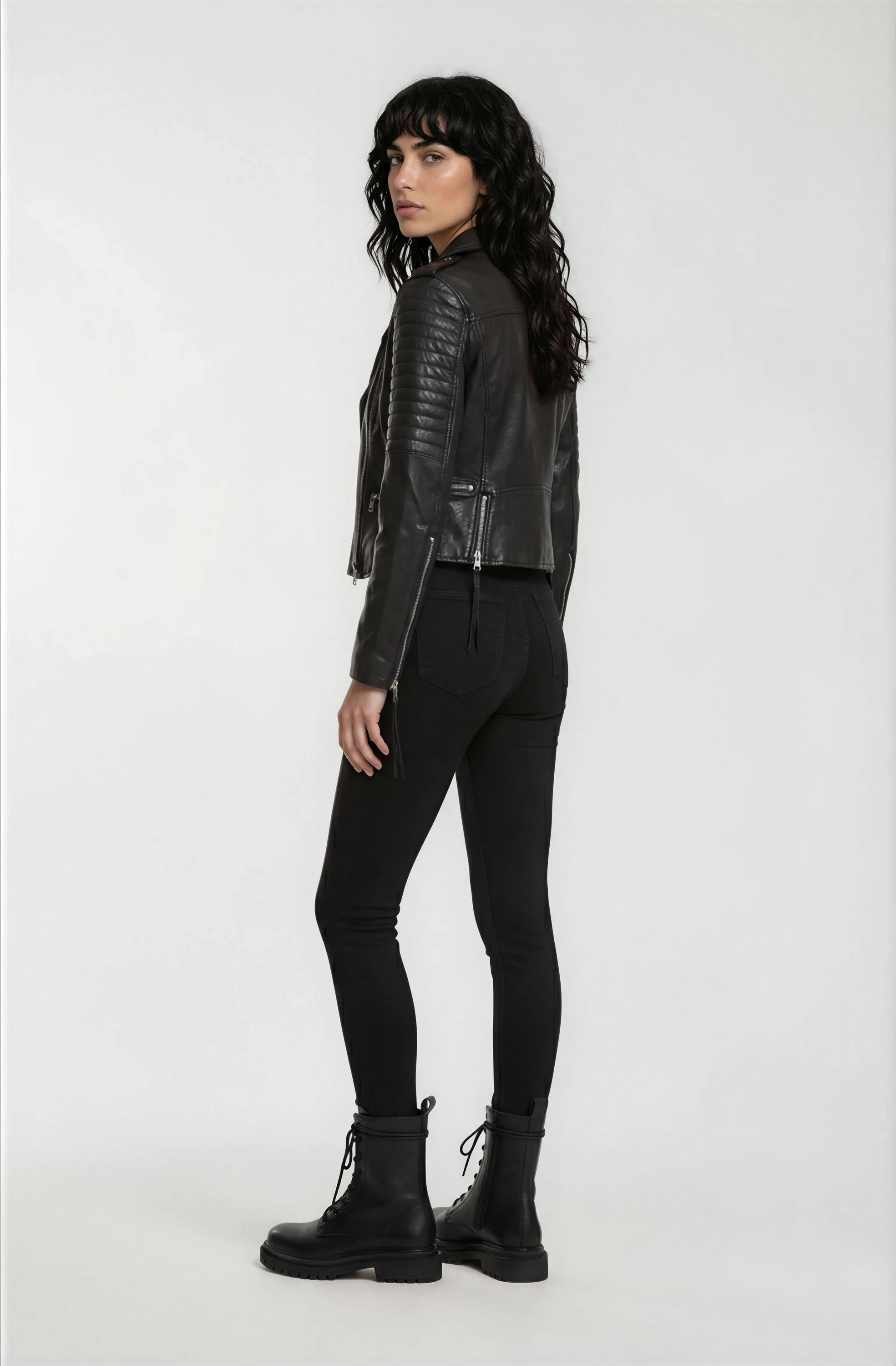 trueprodigy Lederjacke »Jade mit Reißverschluss Details« ohne Kapuze