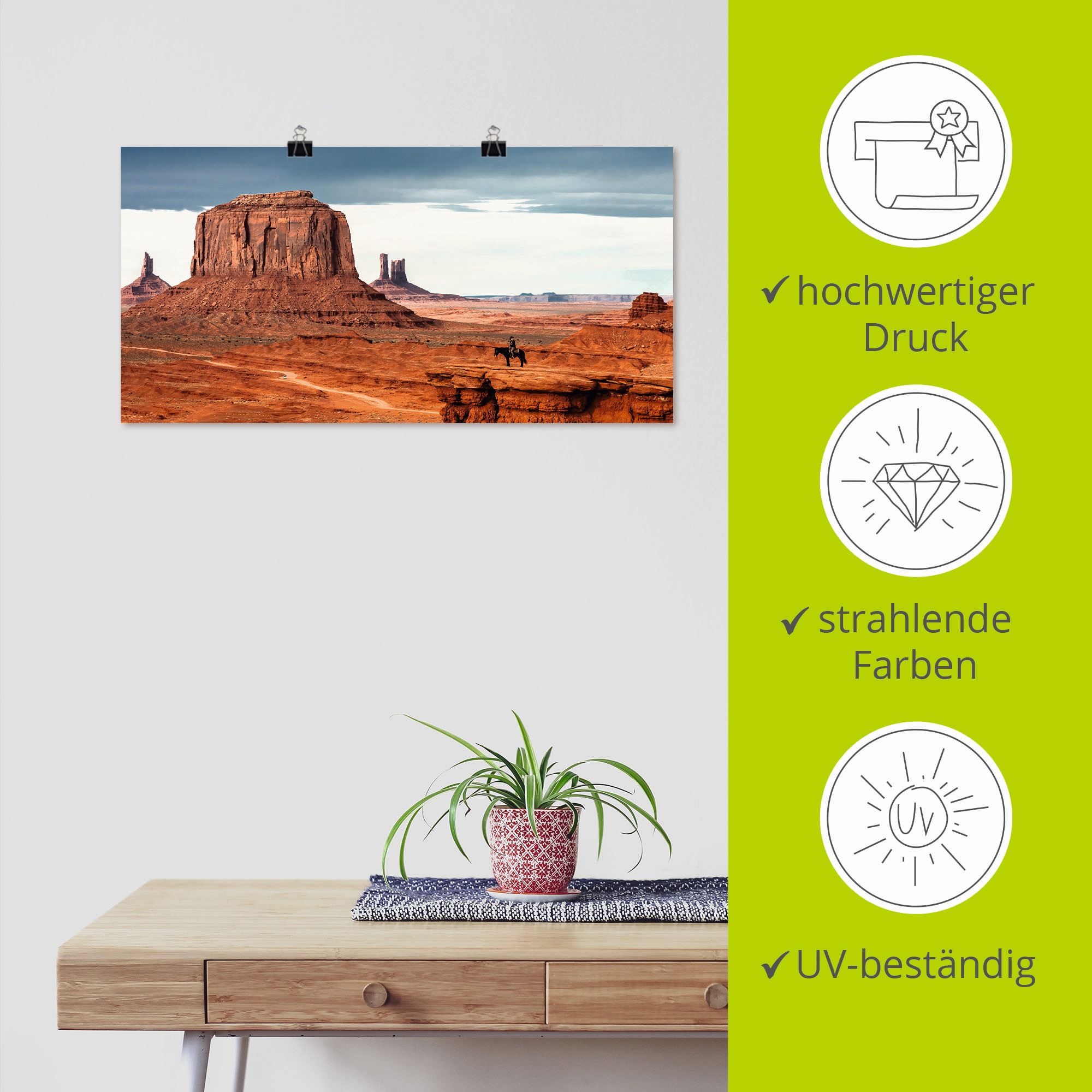 Artland Wandbild »Colorado - Utah Monument Valley«, Amerika, (1 St.), als Leinwandbild, Poster in verschied. Größen