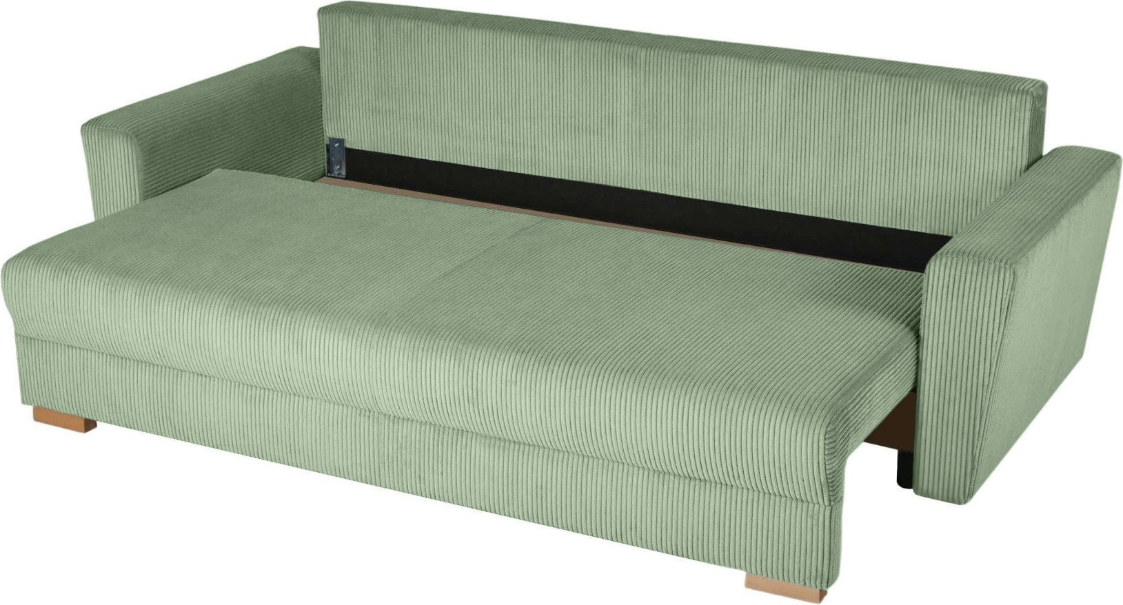INOSIGN 3-Sitzer »MAGHERA Schlafsofa mit Bettkasten, in hochwertiger Verarbeitung«, mit Wellenunterfederung, pflegeleicht Material, B/H/T 230/92,5/79 cm