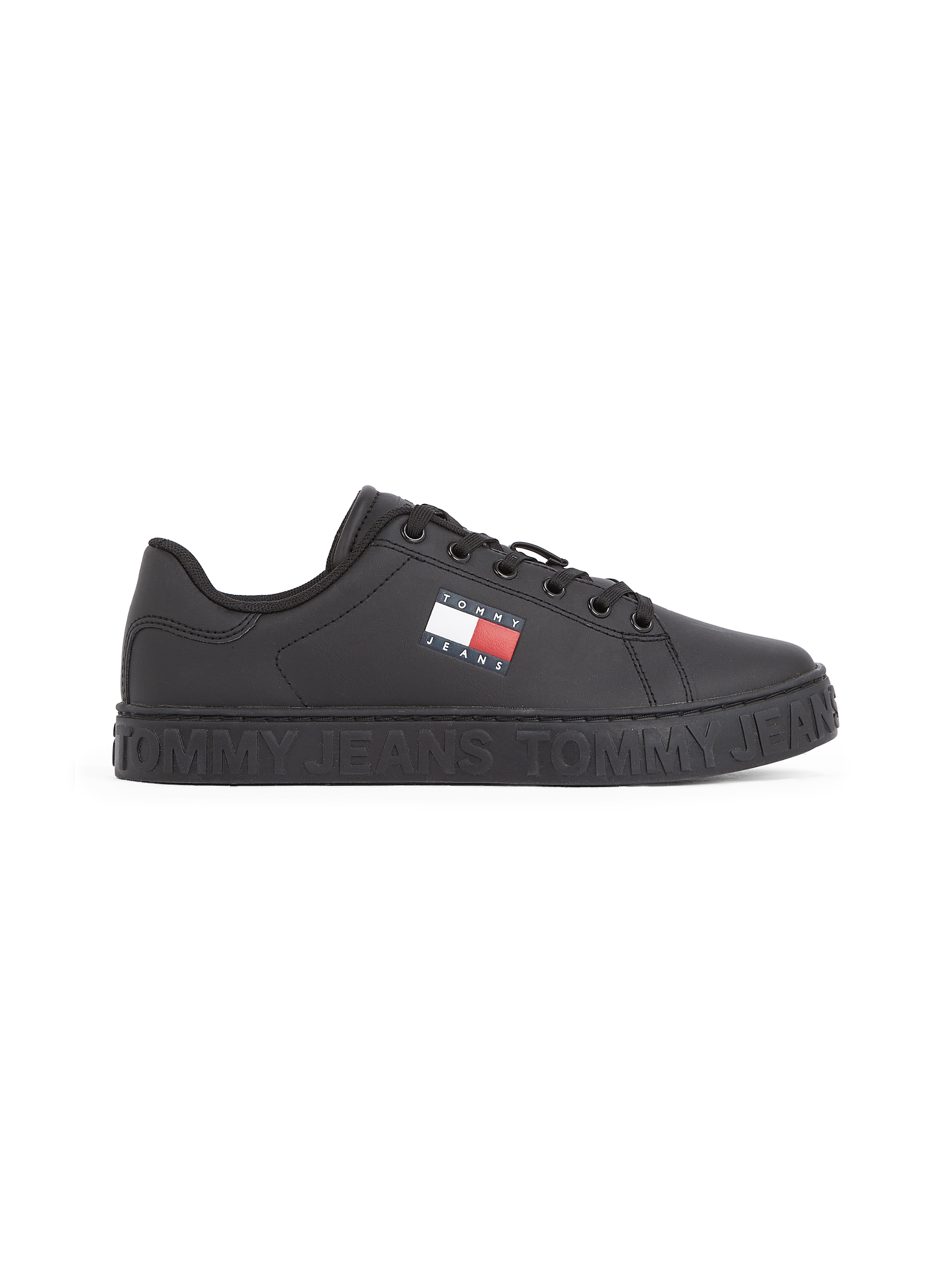 Tommy Jeans Plateausneaker »TJW LOGO OUTSOLE SNEAKER ESS«, Freizeitschuh, Halbschuh, Schnürschuh mit seitlicher Logoflagge