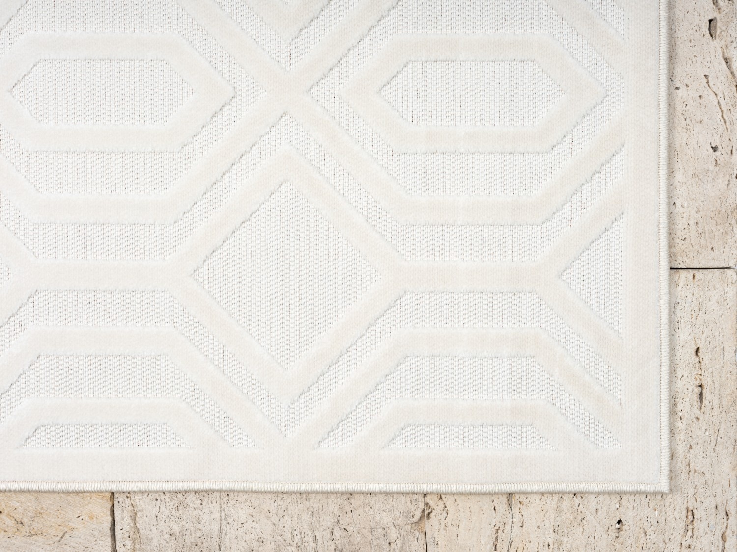 Myflair Möbel & Accessoires Teppich »Haven, LAGERRÄUMUNG!« rechteckig 8 mm Höhe Rauten Motiv, Hoch-Tief Effekt, Outdoor geeignet, Balkon, Terrasse