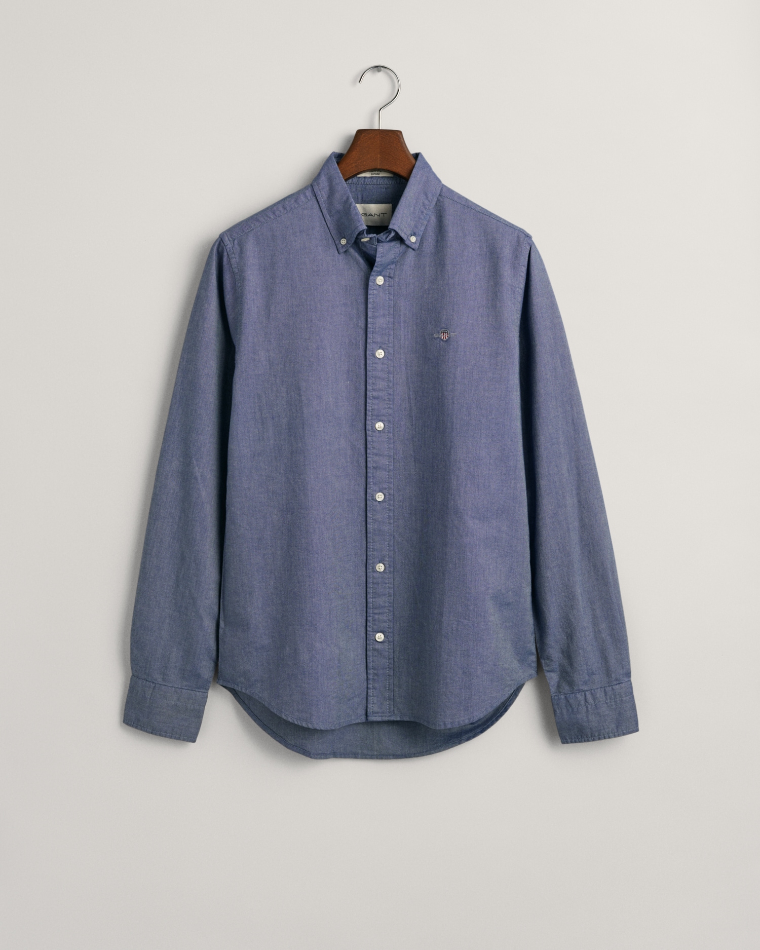 Gant Langarmhemd »Slim Fit Oxford Hemd strukturiert langlebig dicker«, Oxford Hemd Slim Fit