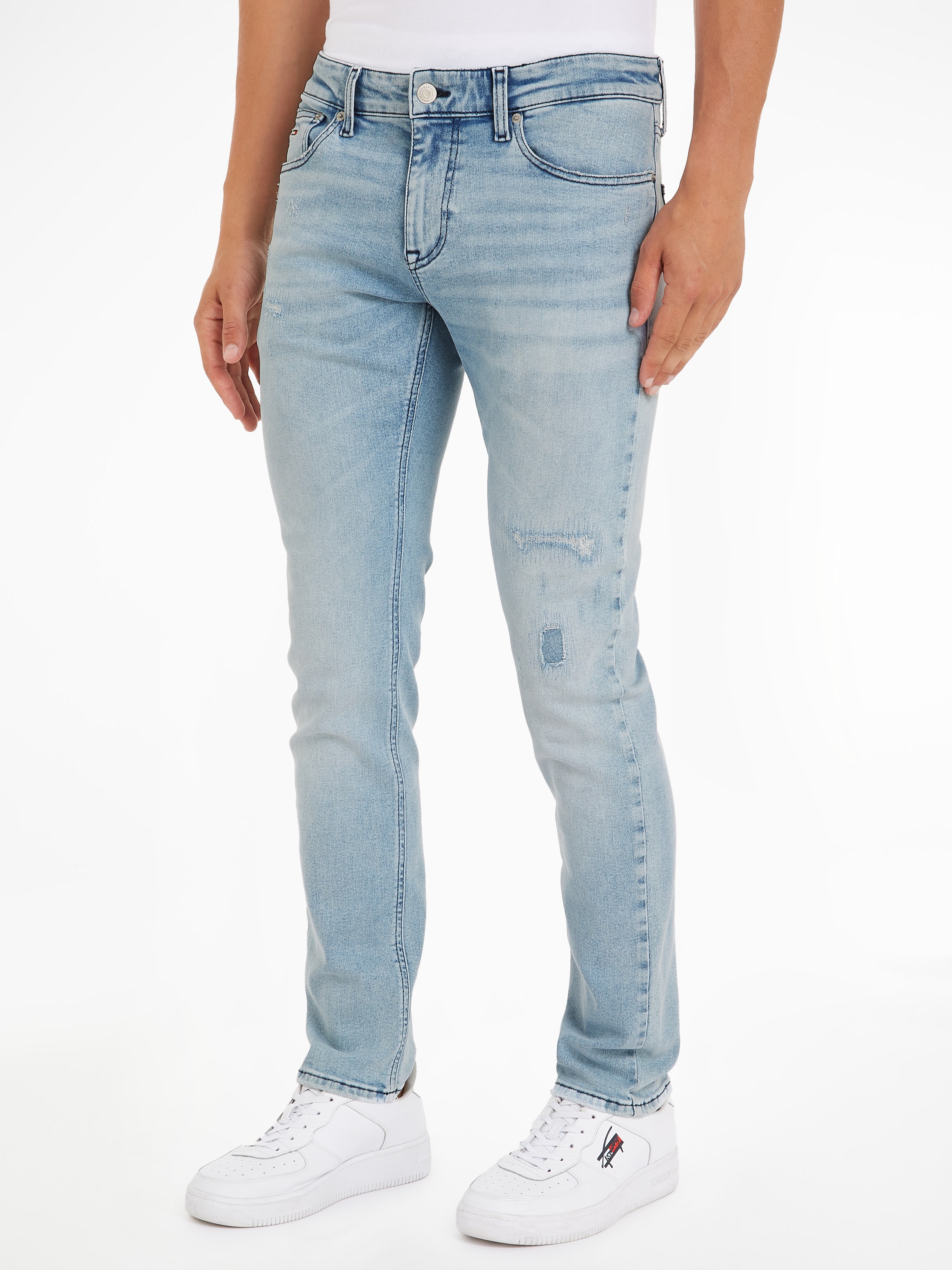 Tommy Jeans Slim-fit-Jeans »SCANTON SLIM«, mit Abrieb- und Destroyeddetails