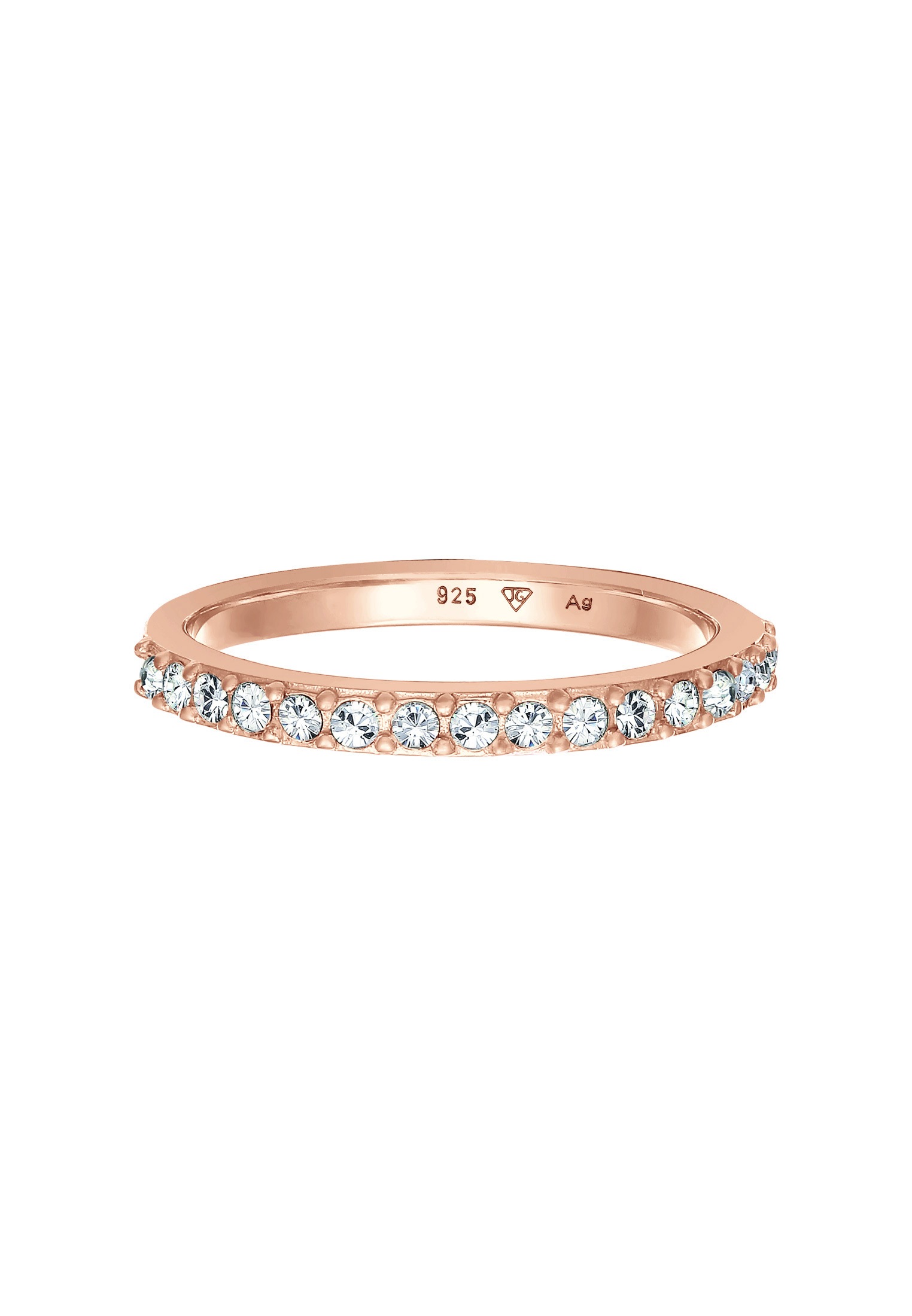 Elli Silberring »Ring Bandring Memoire 925 Silber, mit Kristallen von Swarovski®«