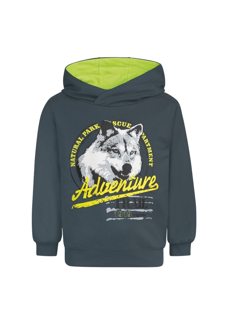 Trigema Sweatshirt »TRIGEMA Hoodie mit großem Wolf-Print«