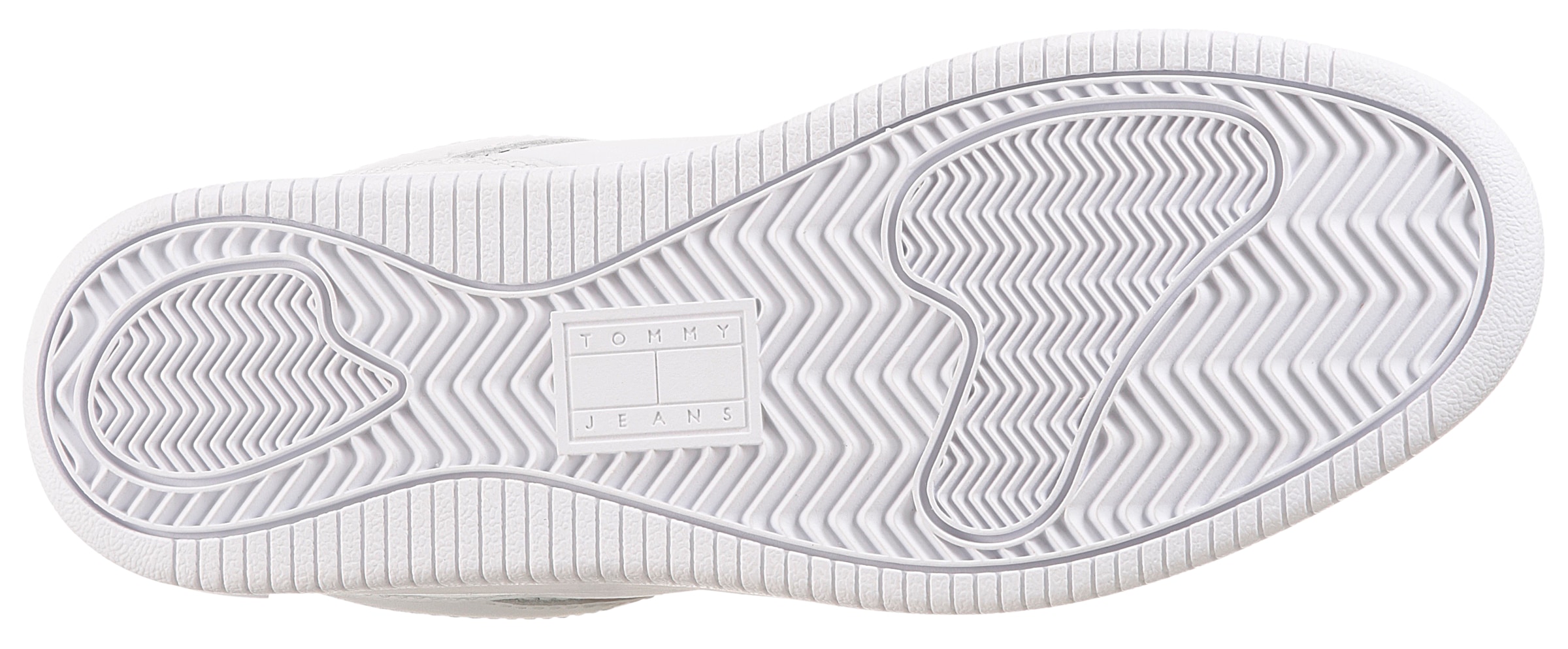 Tommy Jeans Plateausneaker »TJW RETRO BASKET«, Freizeitschuh, Halbschuh, Schnürer mit seitlicher Logoflagge