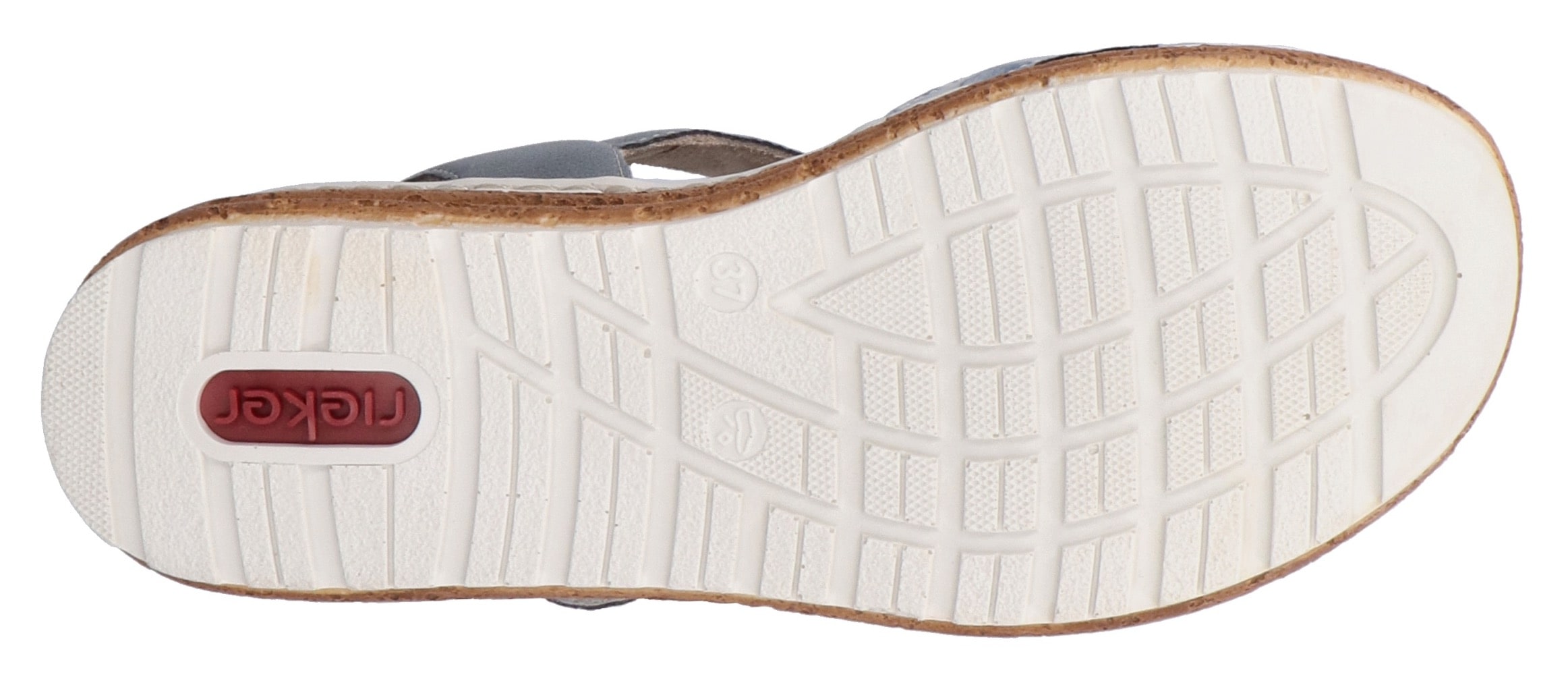Rieker Plateausandale, Sandalette, Sommerschuh, Keilsandale mit praktischen Klettverschlüssen