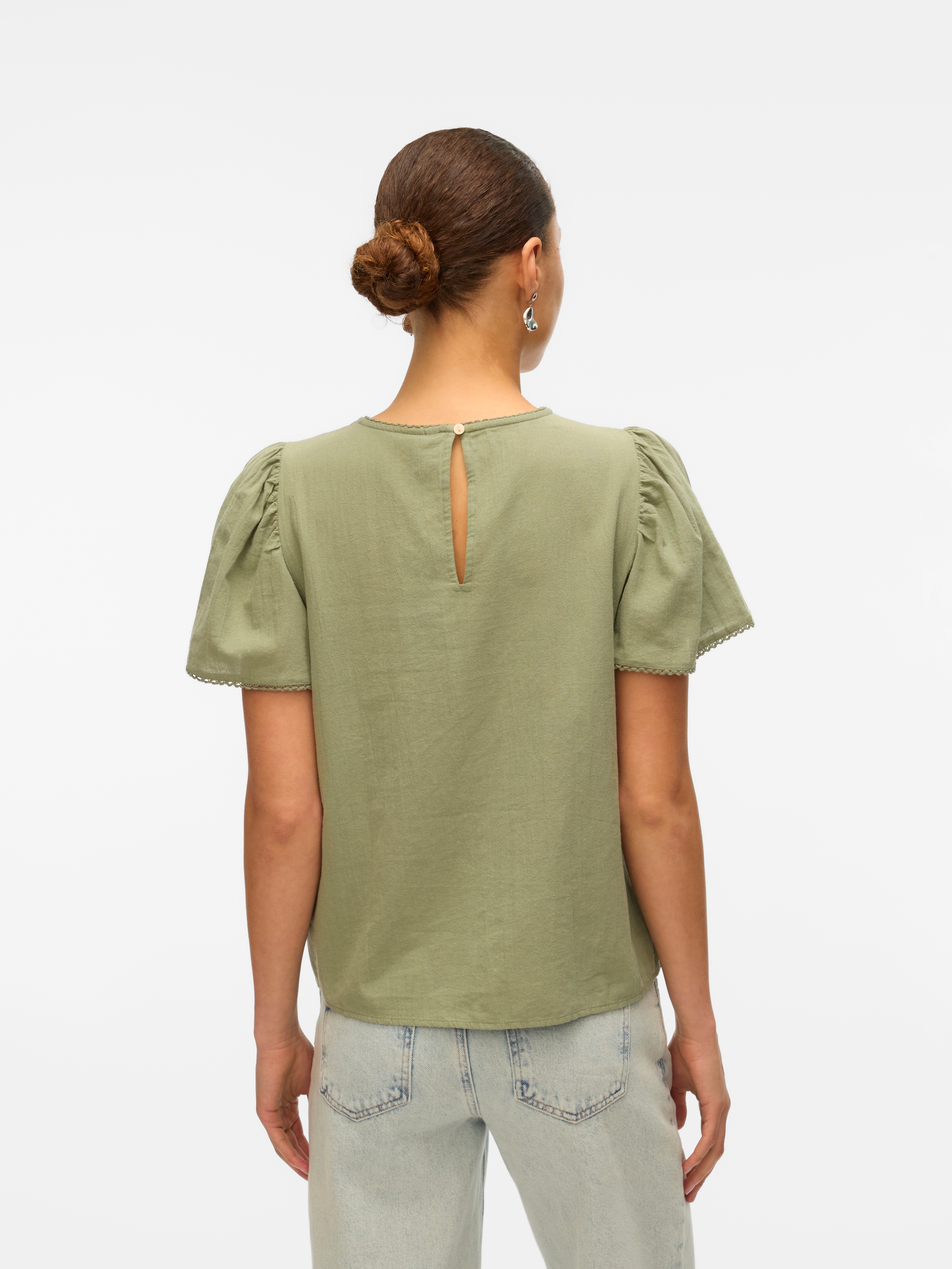 Vero Moda Kurzarmbluse »VMPRETTY SS TOP WVN GA NOOS«