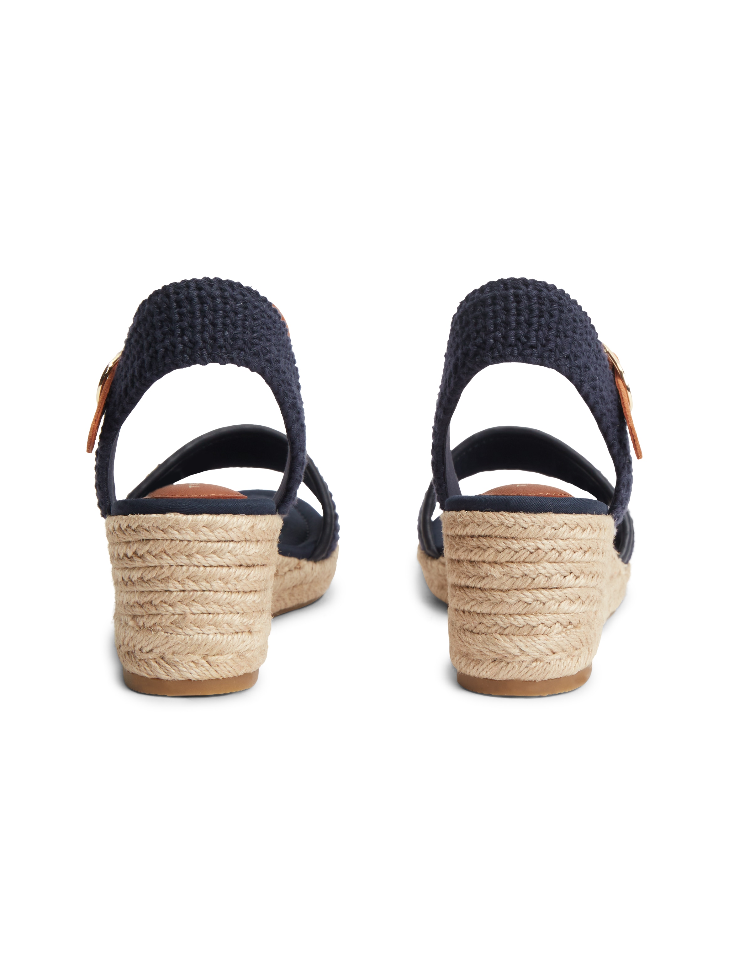 Tommy Hilfiger Keilsandalette »TH MID ESPAD WEDGE CROCHET«  Sommerschuh, Riemchensandale in sommerlicher Häkel-Optik