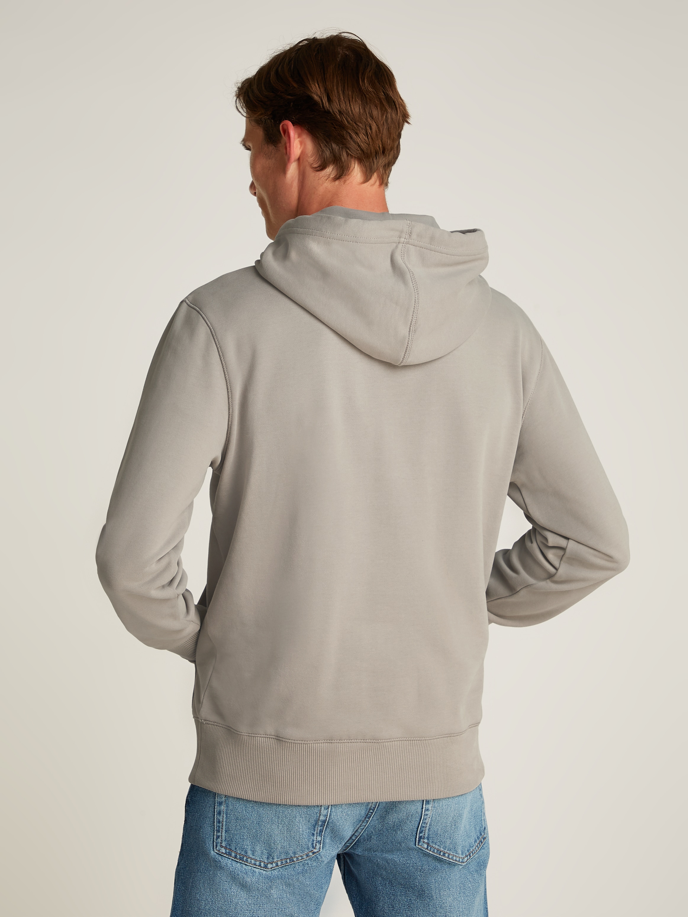 Calvin Klein Jeans Sweatshirt »WOVEN LABEL HOODIE«, Kängurutasche, Logostickerei