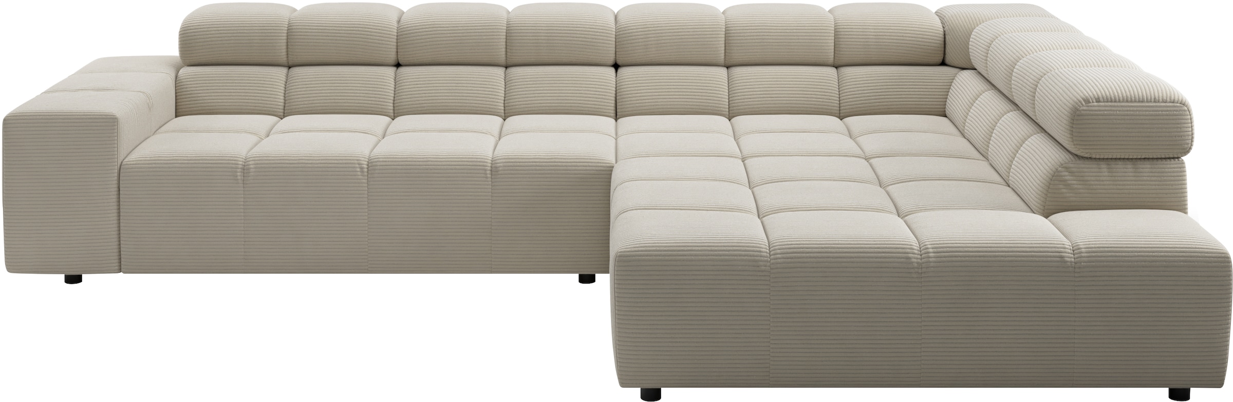 Home affaire Ecksofa »Ancona, Ecksofa,  incl. Kopfteilverstellung, Breite 319 cm, L-Form« wahlweise elektrische Sitztiefenverstellung