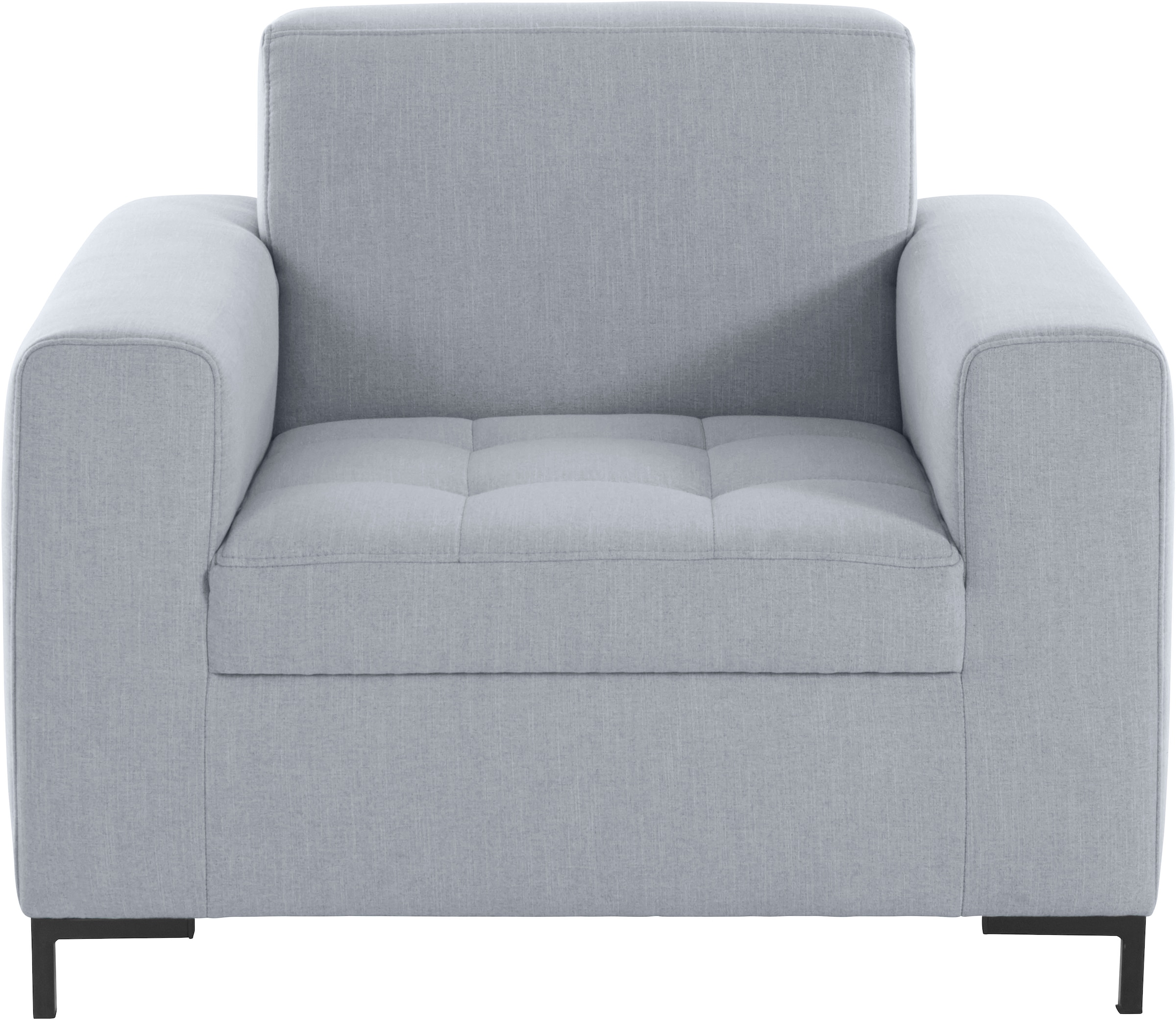 OTTO products Sessel »Grazzo Loungesessel, moderne Sitzheftung, bequemer Einzelsessel«, hochwertige Stoffe aus recyceltem Material, Steppung im Sitzbereich