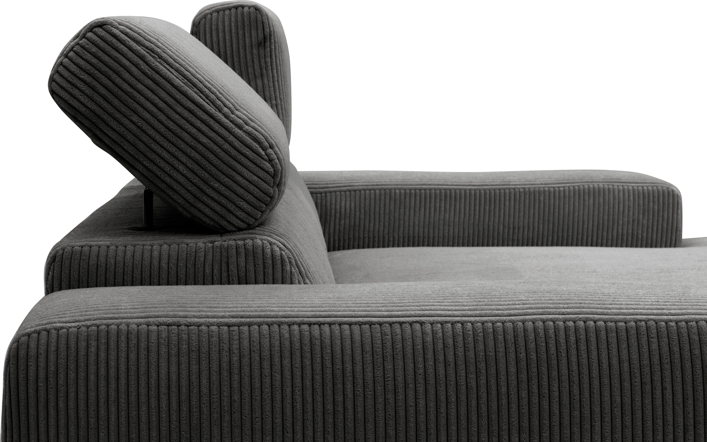 DOMO collection Ecksofa »Brandon kleine Ausführung B/T/H: 214/100/80 cm«, Mit Kopfteilverstellung, auch in Leder und Cord, L-Form