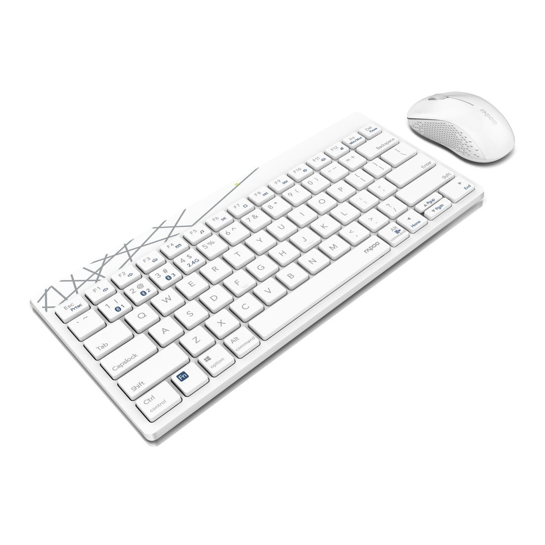 Rapoo Tastatur- und Maus-Set »8000M kabelloses Tastatur-Maus-Set, Bluetooth, 2.4 GHz, 1300 DPI«