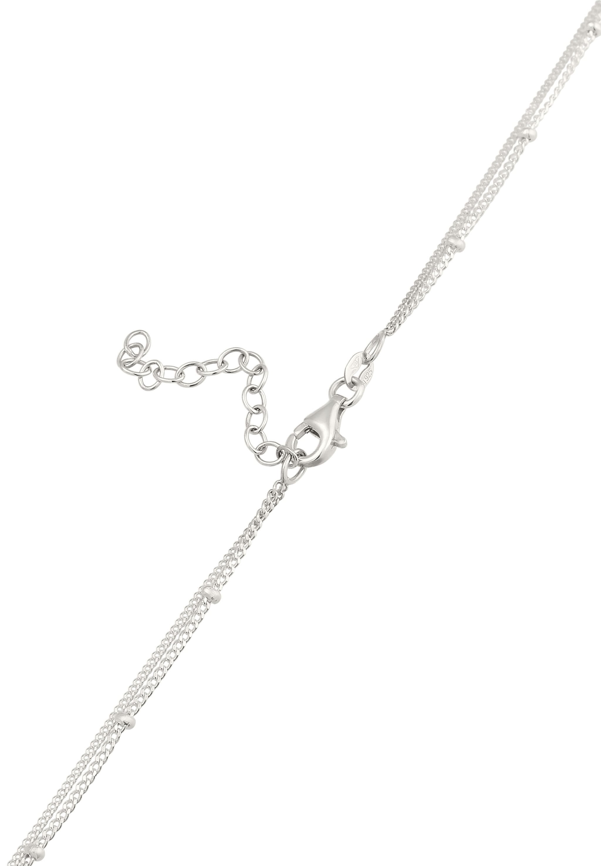 Elli Silberkette »Halskette Layer Stern Zirkonia Weiß 925 Sterling Silver«