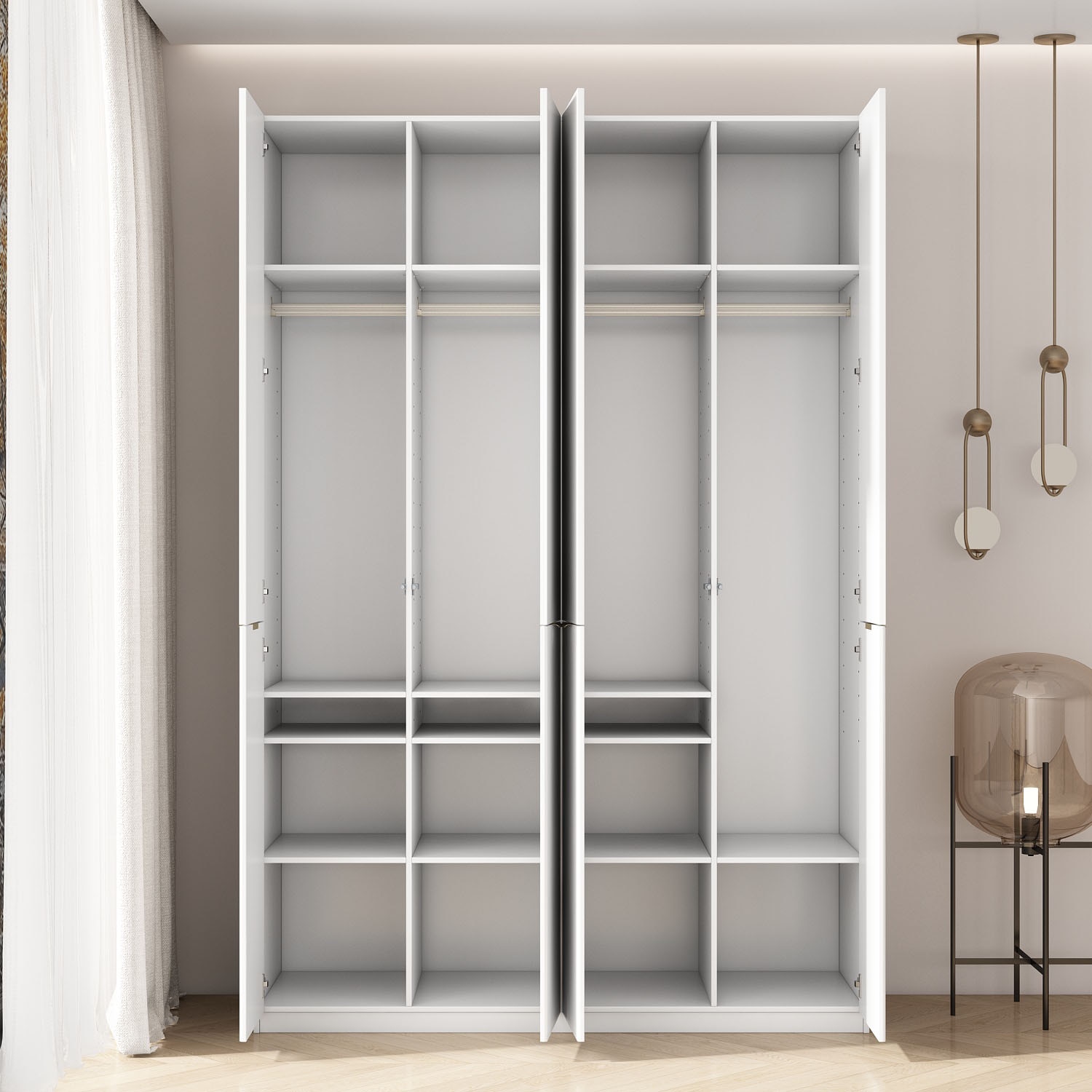 OTTO home Kleiderschrank »Jorella Schlafzimmerschrank Garderobe mit Softclose« eleganter Schlafzimmerschrank Rillendesign Trend Breite 161cm