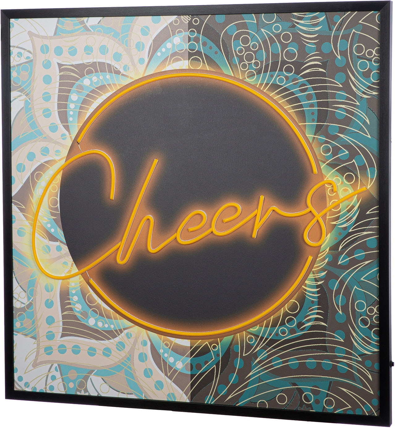 GILDE Leinwandbild »Bild quadratisch Cheers« Schriftzug 1 Stk. tlg.