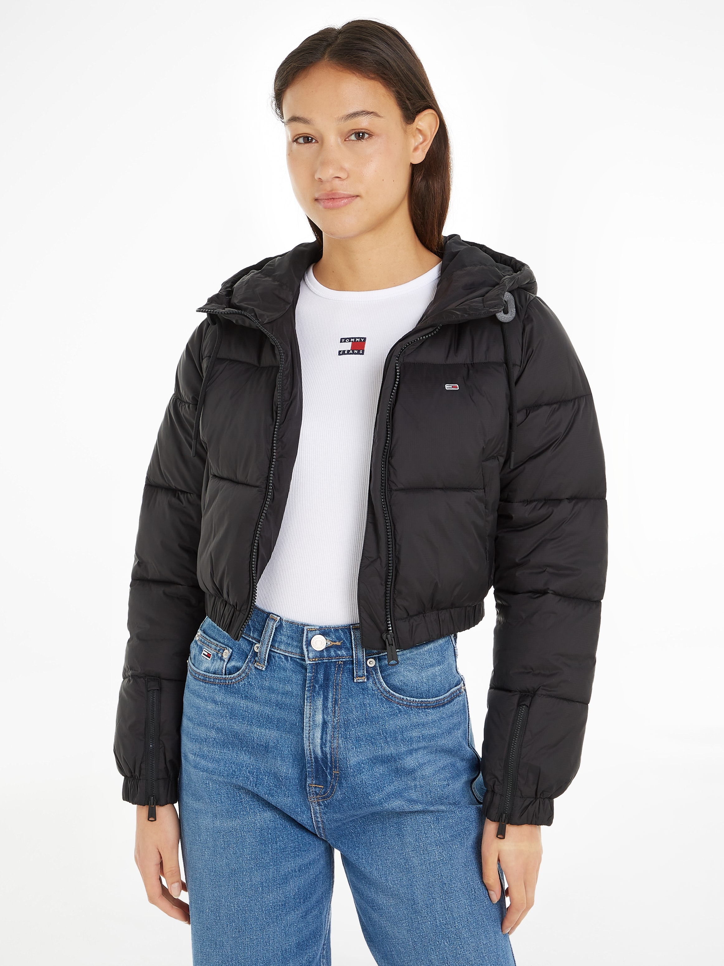 Tommy Jeans Steppjacke »TJW CRP HOODED PUFFER«, mit Kapuze, mit Kapuze