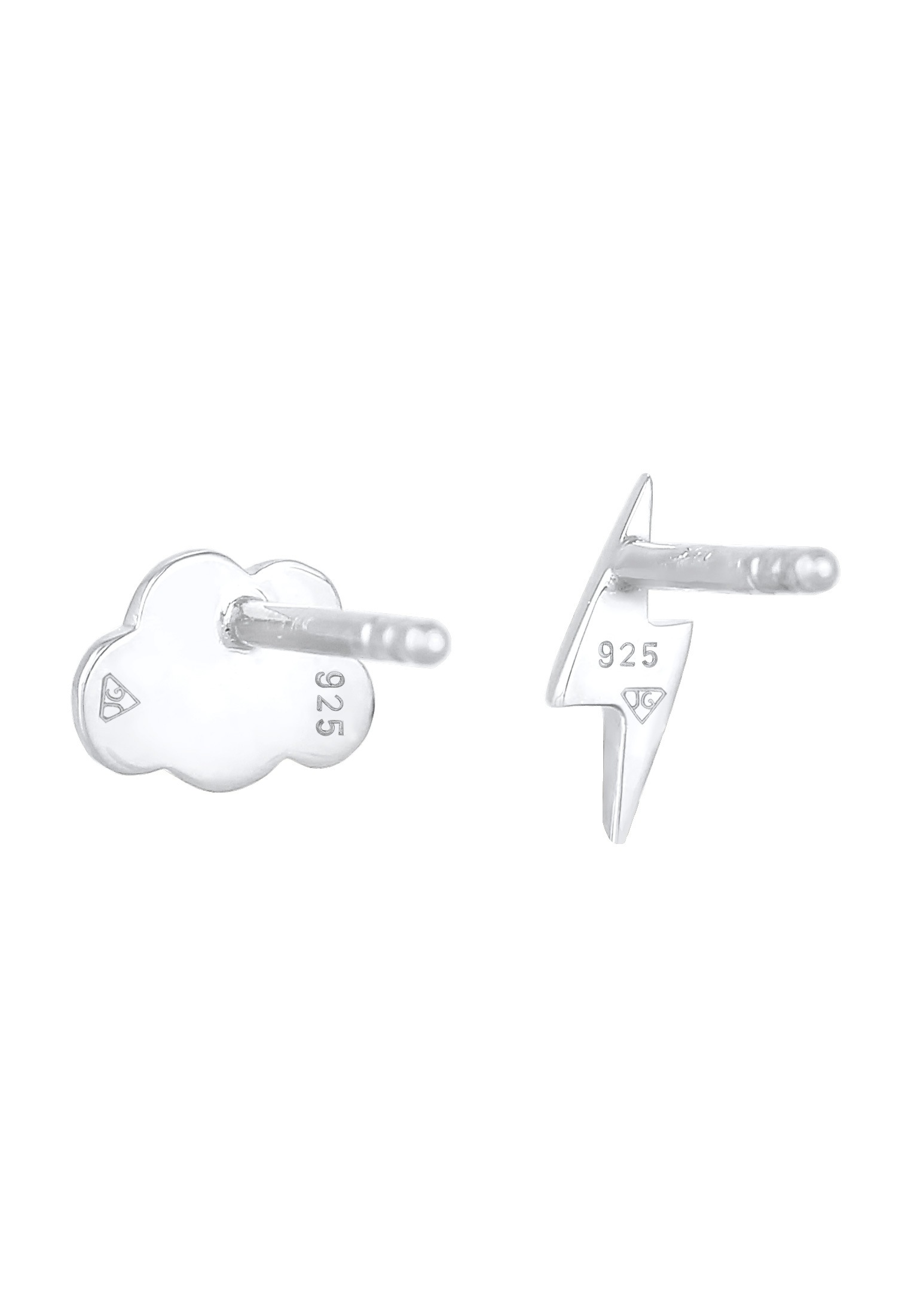 Elli Paar Ohrstecker »Ohrringe Wolke Blitz Astro Stecker 925 Silber«