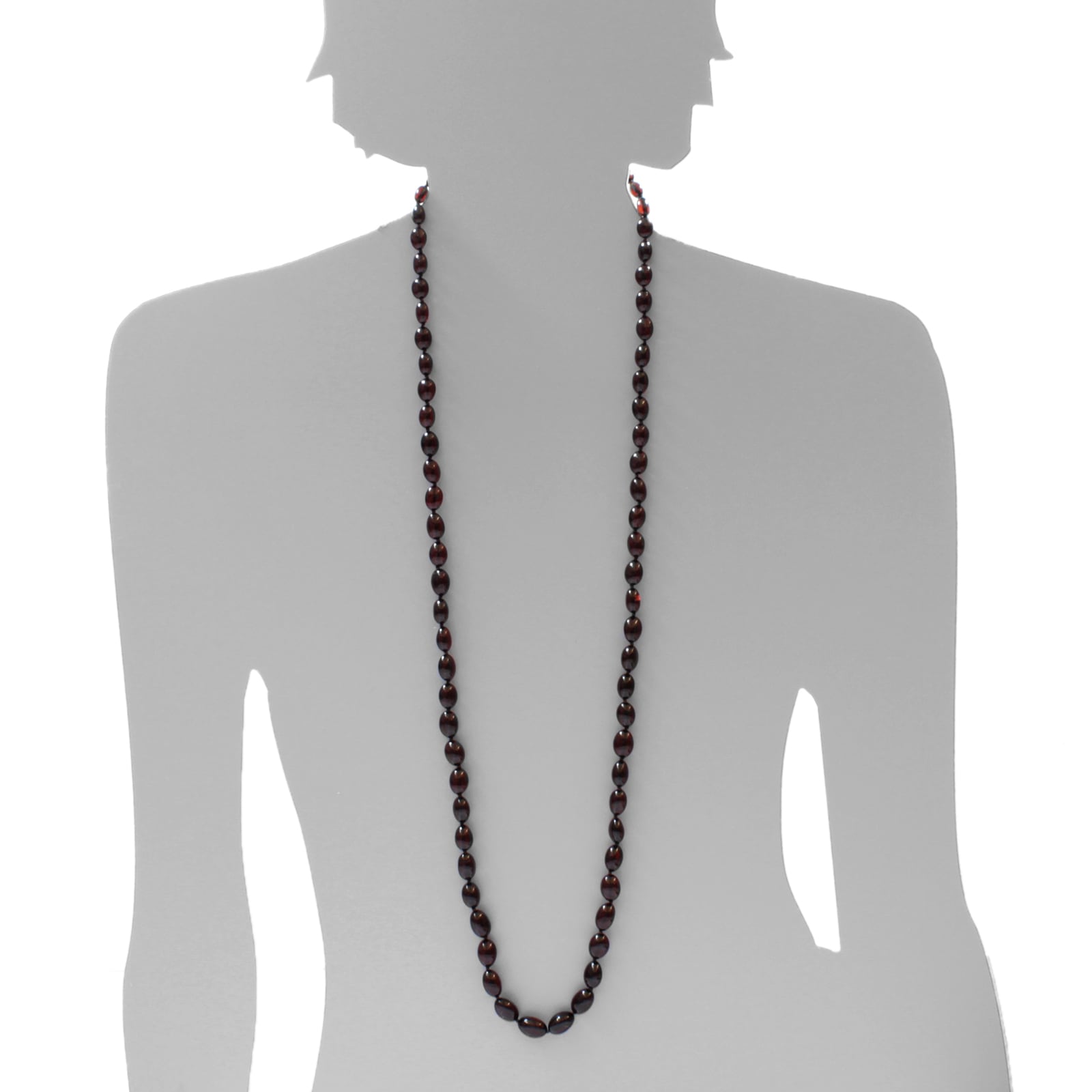 OSTSEE-SCHMUCK Kette ohne Anhänger »- Olive XXL-100 cm- - Bernstein -,«