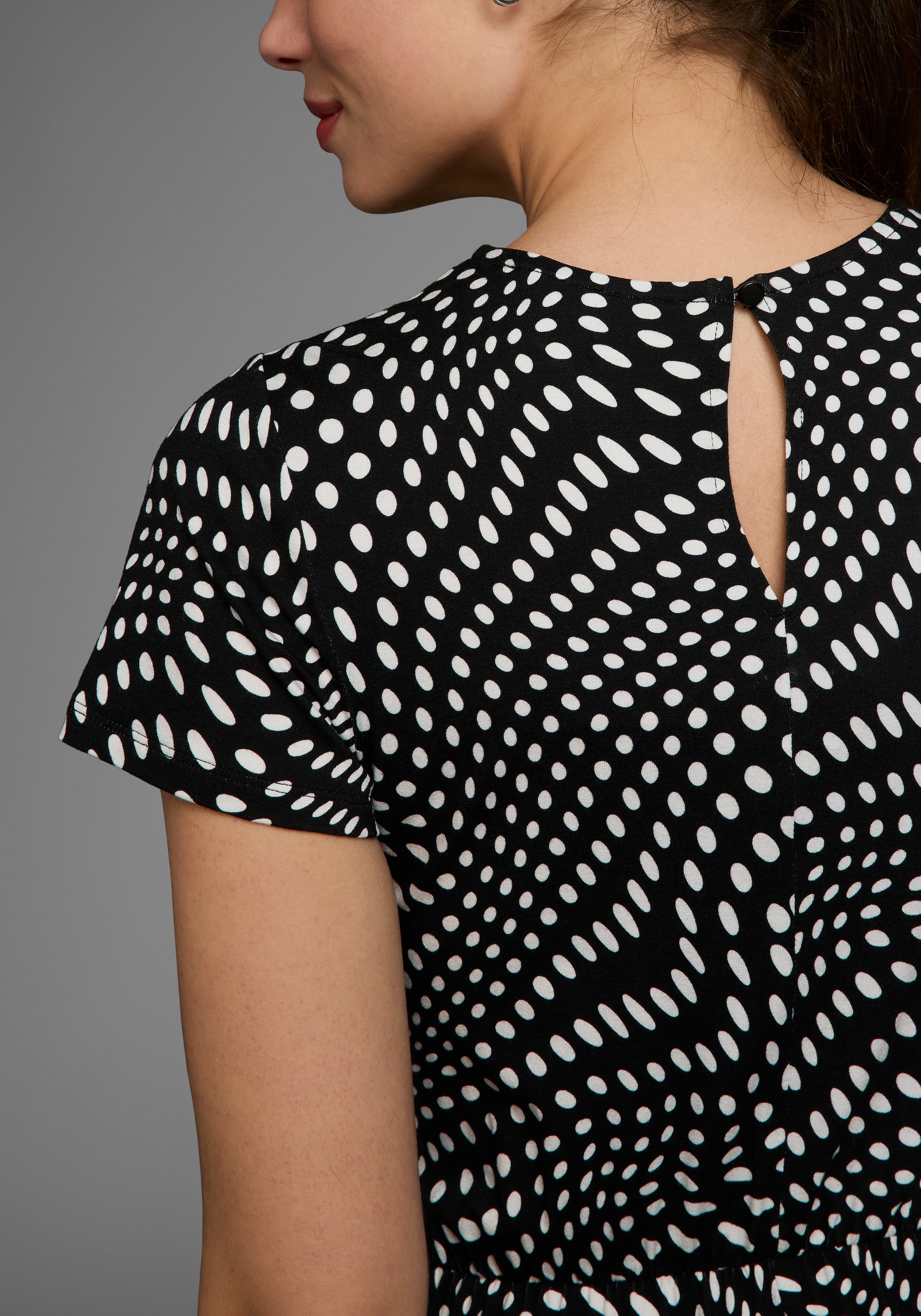 HECHTER PARIS Druckkleid, mit Wickeldetail und Midiform