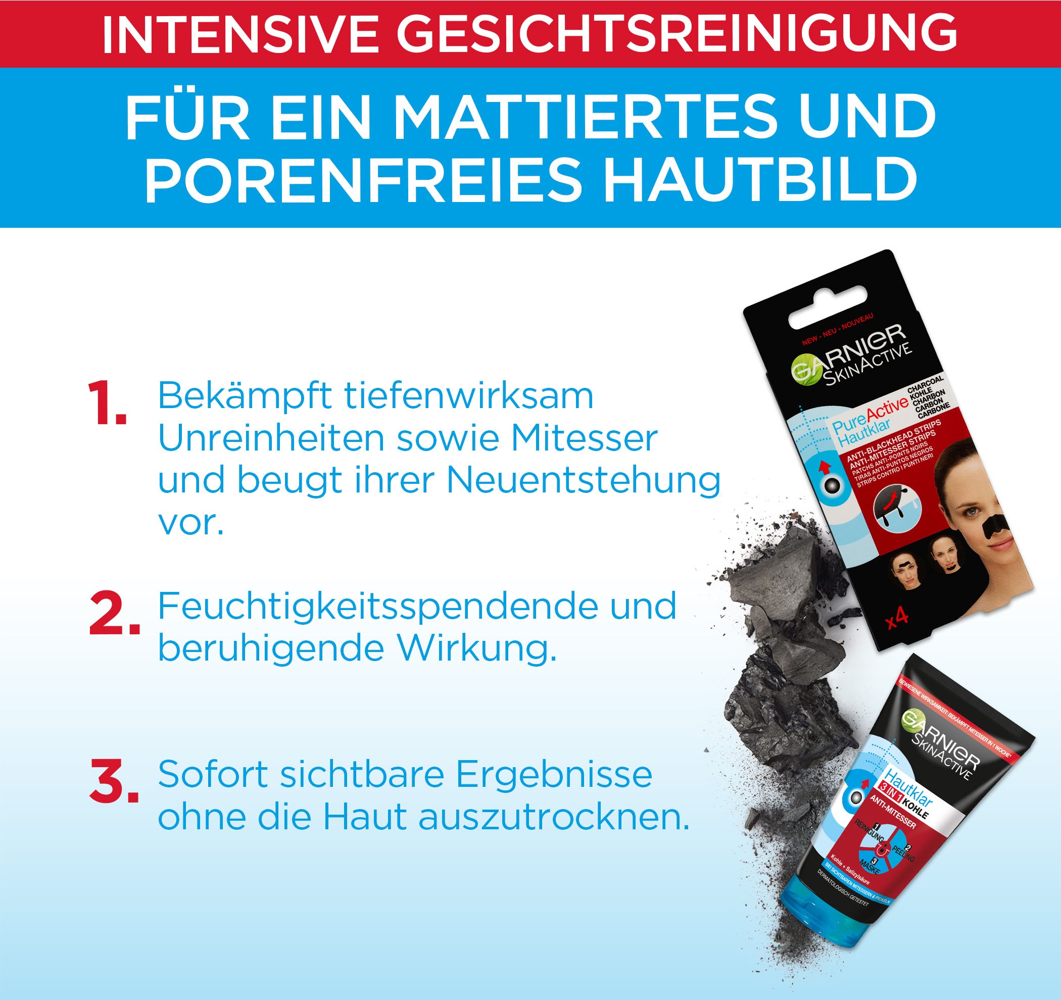GARNIER Pflege-Set »SkinActive Mitesser SOS Set«, mit hoher Wirksamkeit