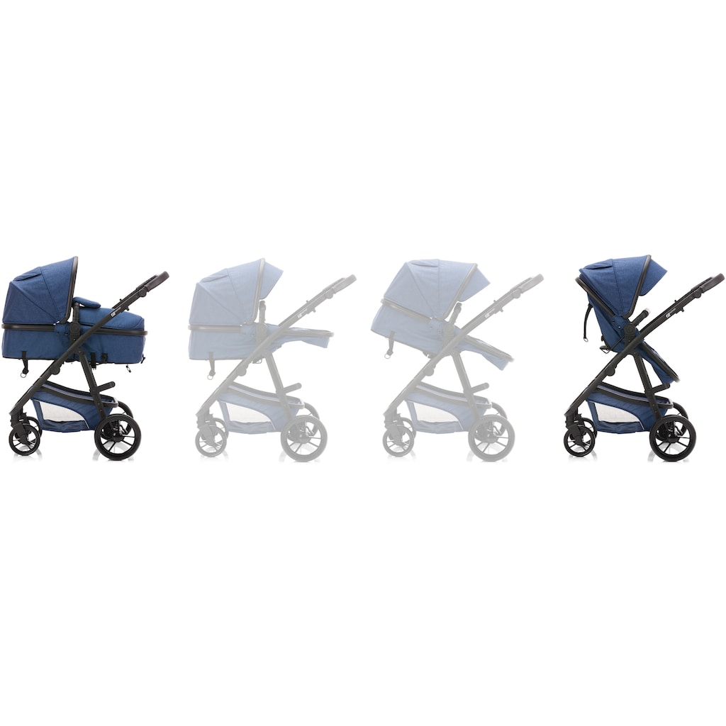 Fillikid Kombi-Kinderwagen »Panther, blau/melange«, 22 kg