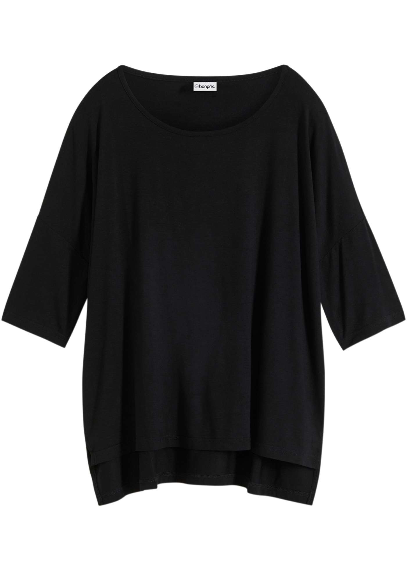 bonprix T-Shirt Oversize-Passform, Halbarm, U-Boot Ausschnitt
