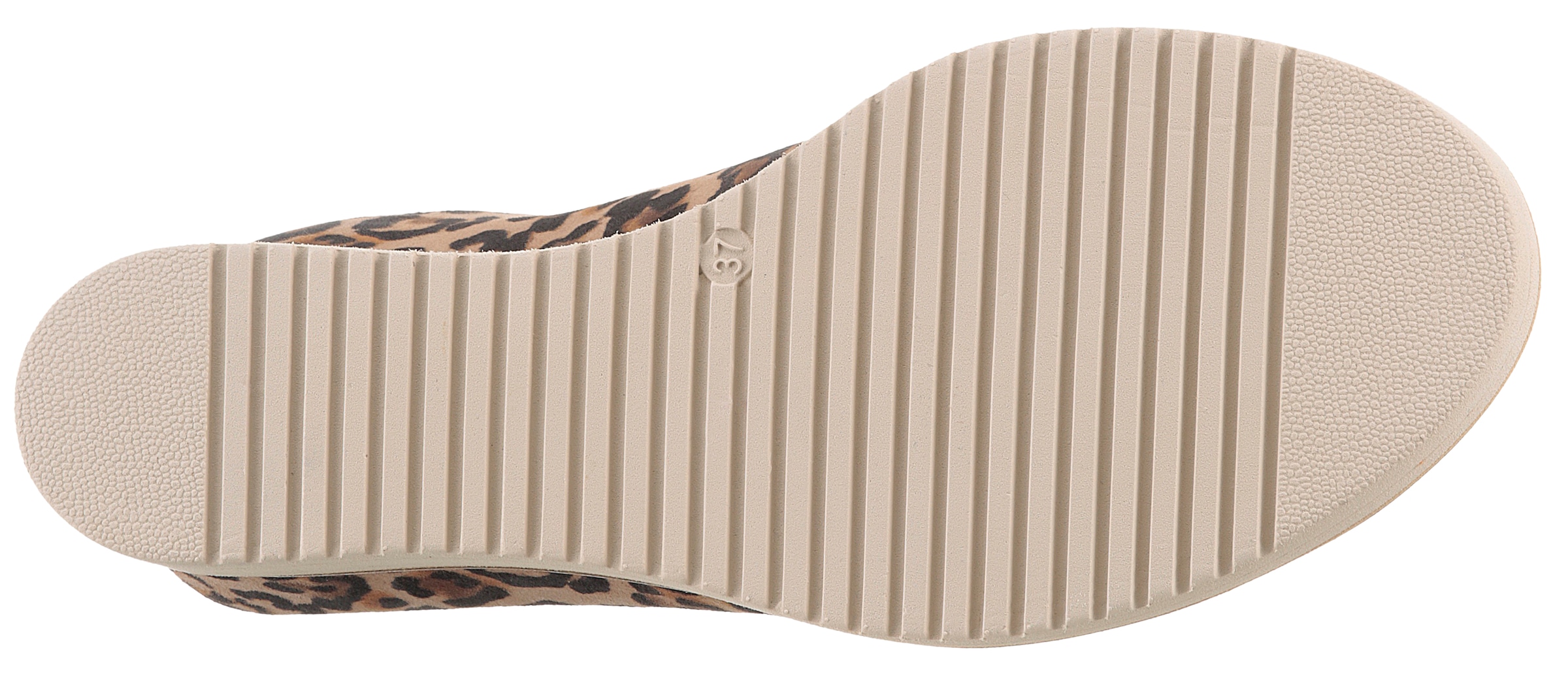 Tamaris Pantolette, Keilabsatz, Sommerschuh, Schlupfschuh im Leo-Look
