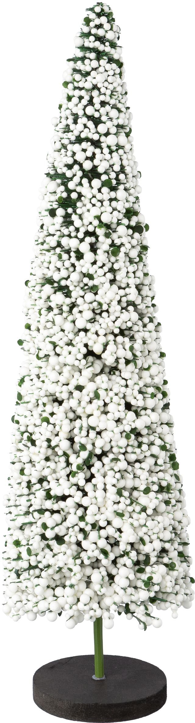 Creativ deco Dekobaum »Weihnachtsdeko«, auf hochwertiger Holzbase, mit Perlen verziert, Höhe 50 cm