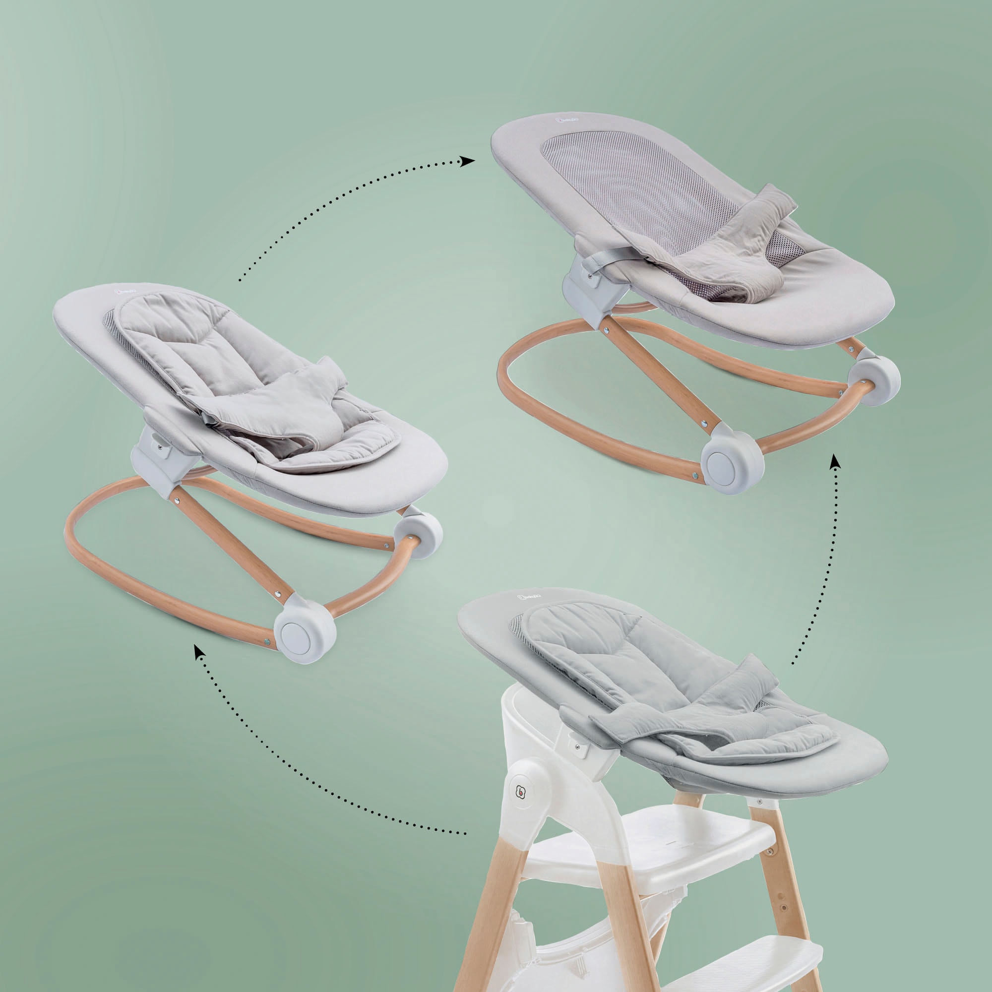 BabyGo Kombihochstuhl »Levels«, inklusive Wippe