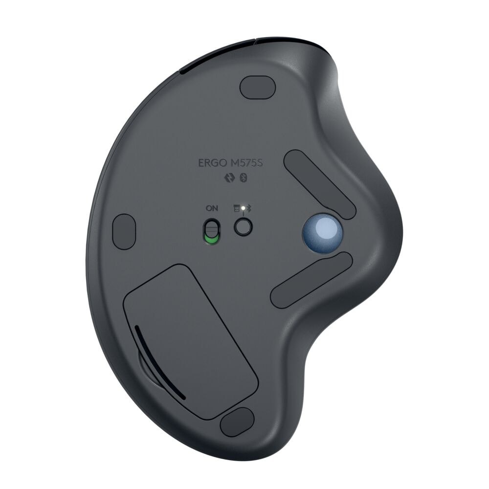 Logitech Gaming-Maus »ERGO M575S Wireless Trackball - GRAPHITE+BLUE BALL - EMEA28-935«, kabellos