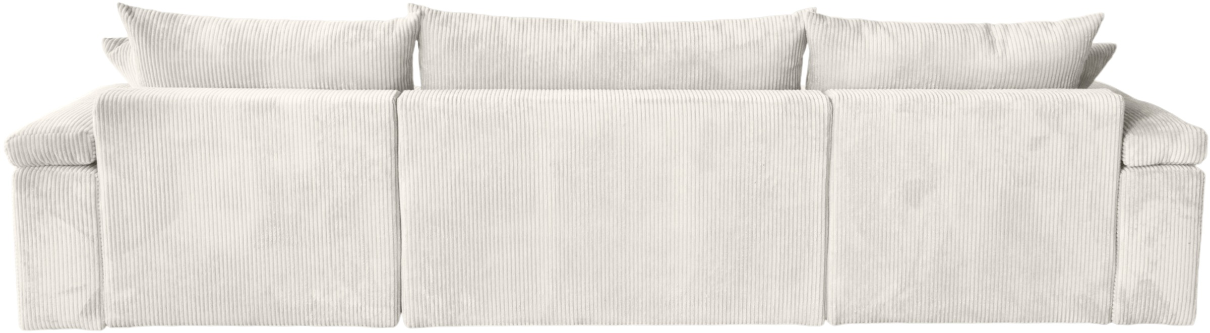 OTTO home Wohnlandschaft »Cosy U-Form, B: 309 cm, Sitzaufbau im Sandwich-Federkern« 2 Zierkissen, Mega-Sofa, Cord oder Struktur weich, Kaltschaumauflage