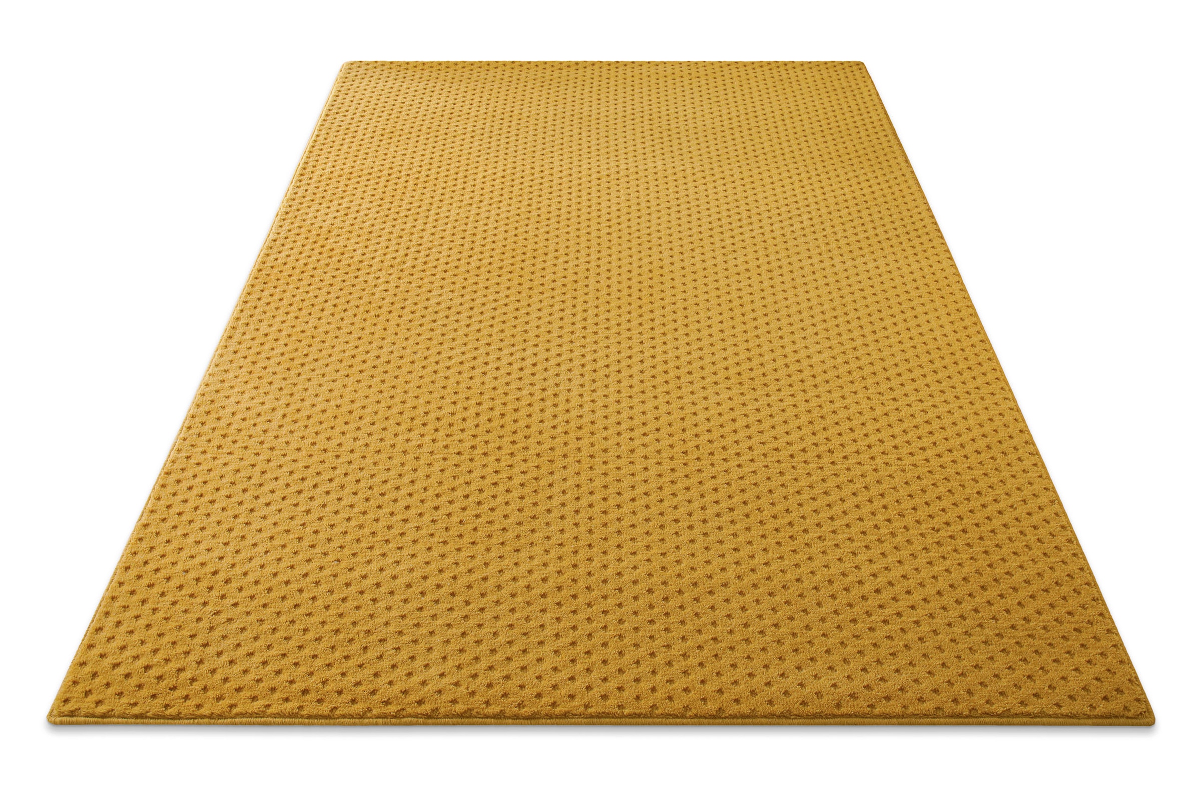 Wecon home Teppich »Castello THREE« rechteckig 7 mm Höhe Schurwolle, Kurzflor mit Hoch-Tief-Effekt, Wohnzimmer, Punktmuster