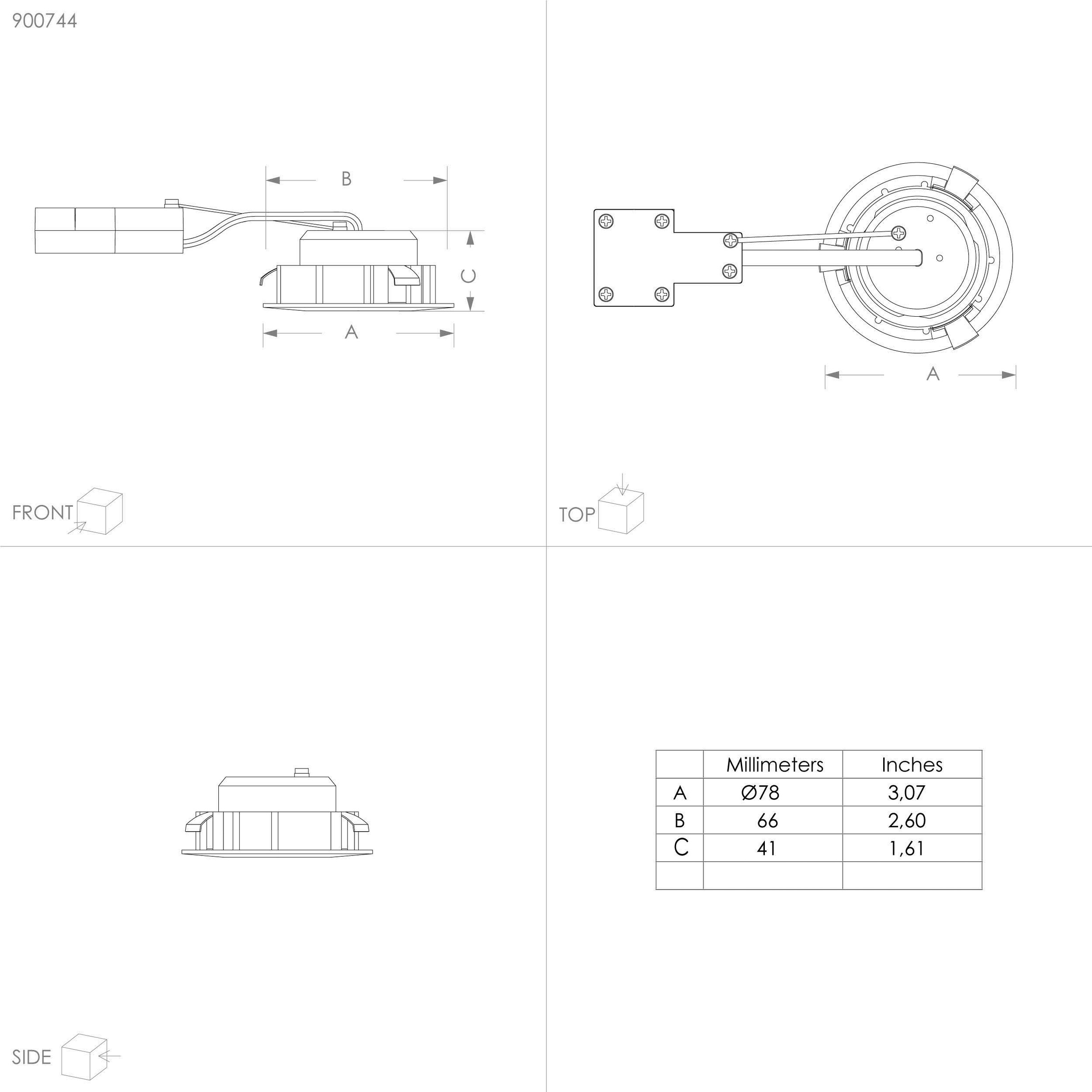EGLO LED Einbaustrahler »PINEDA«, 3er Set, LED fest integriert, Ø 7,80 cm