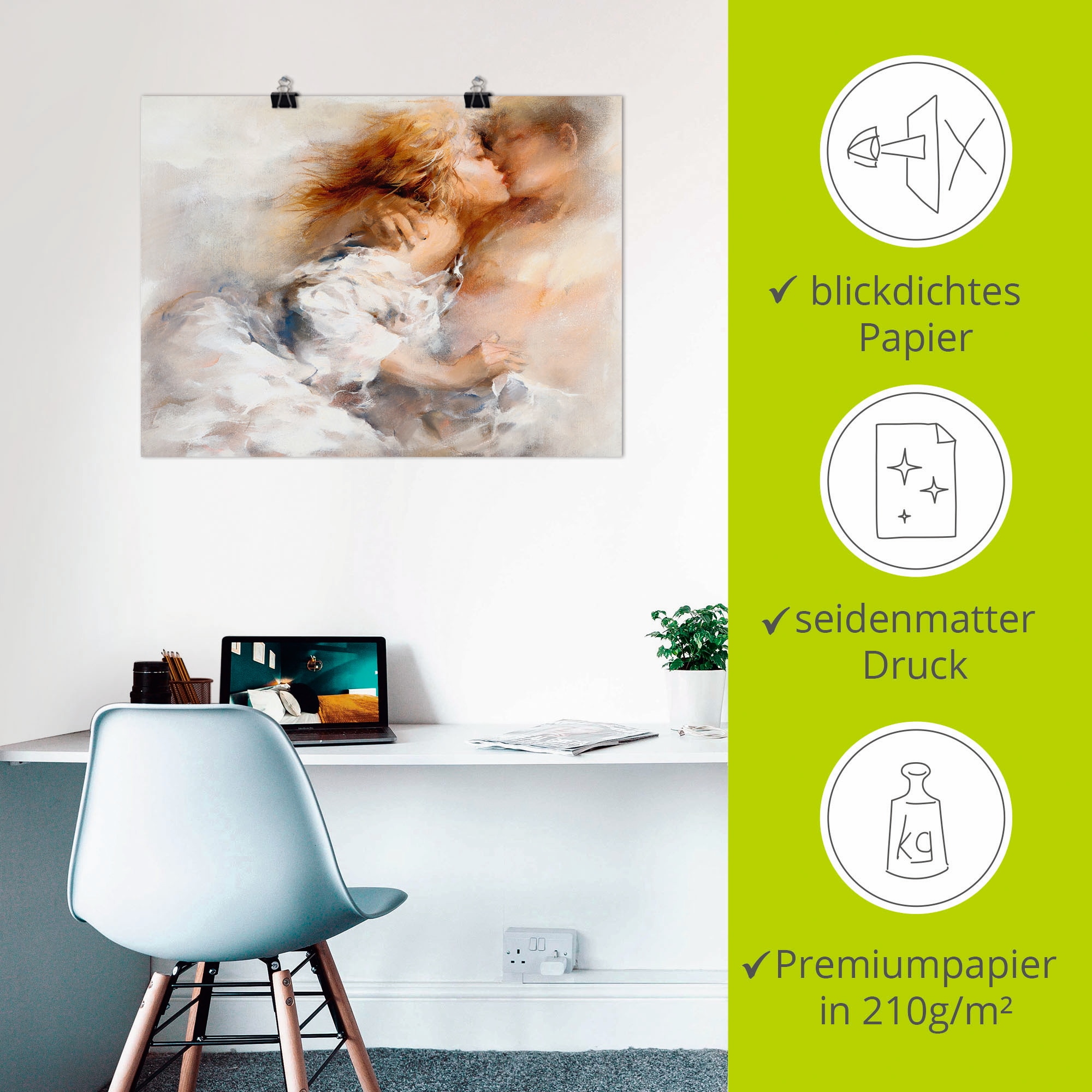 Artland Wandbild »Leidenschaftlich« Paar 1 Stk. tlg. als Leinwandbild, Poster in verschied. Größen