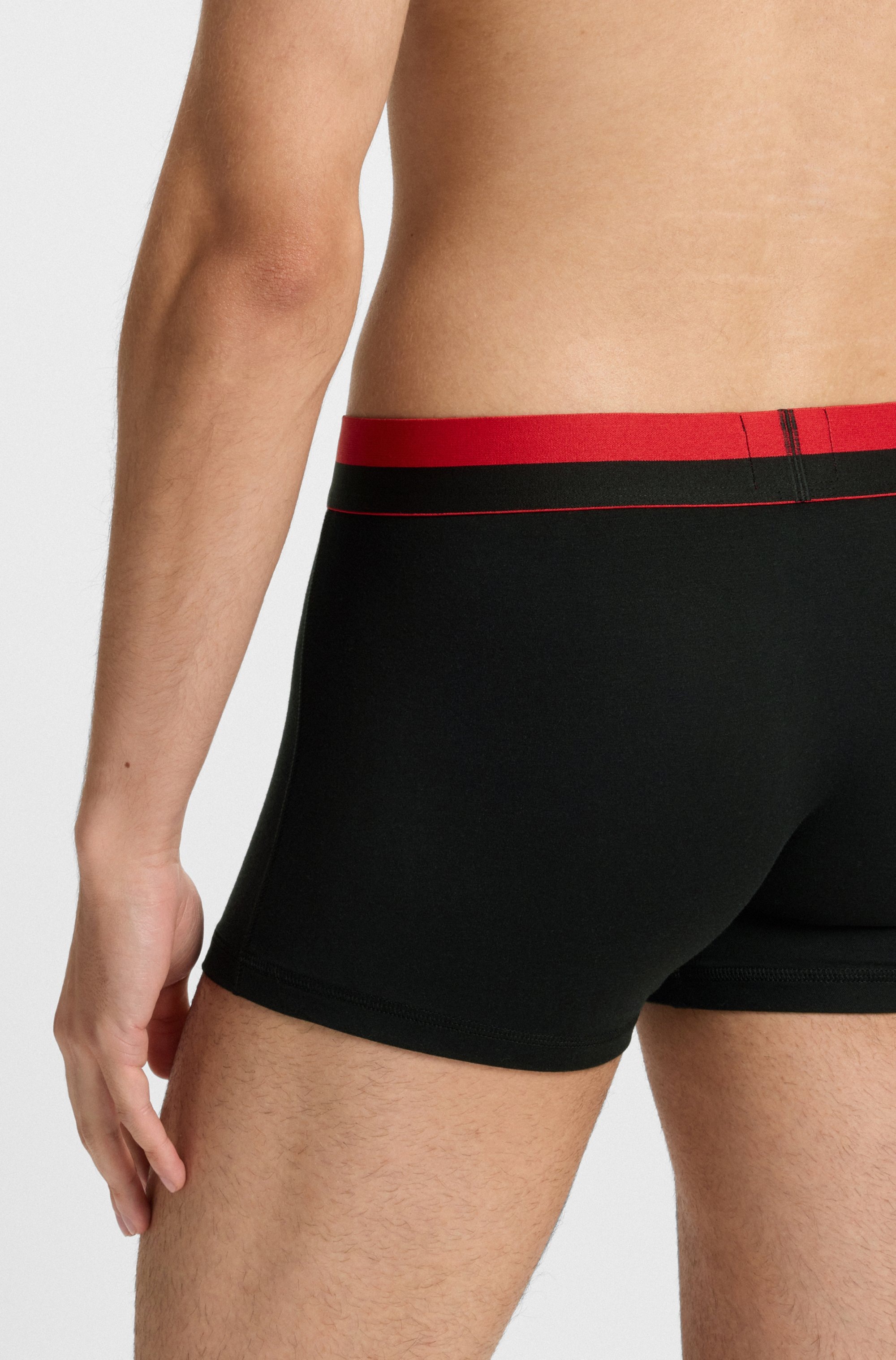 HUGO Underwear Boxershorts »TRUNK TR. SPLIT LOGO«, (3 St.), enganliegend, kurzes Bein