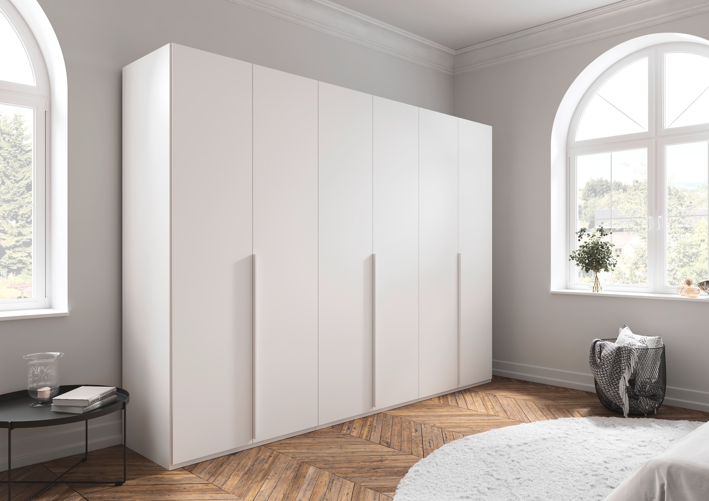 LeGer Home by Lena Gercke Kleiderschrank »Schrank Garderobe Ankleide Schlafzimmer Flur SERINA Eyecatcher«, (in 3 verschiedenen Ausstattungen BASIC/CLASSIC/PREMIUM), in 6 Breiten (101 - 401 cm) mit Front Glas oder Dekor MADE IN GERMANY