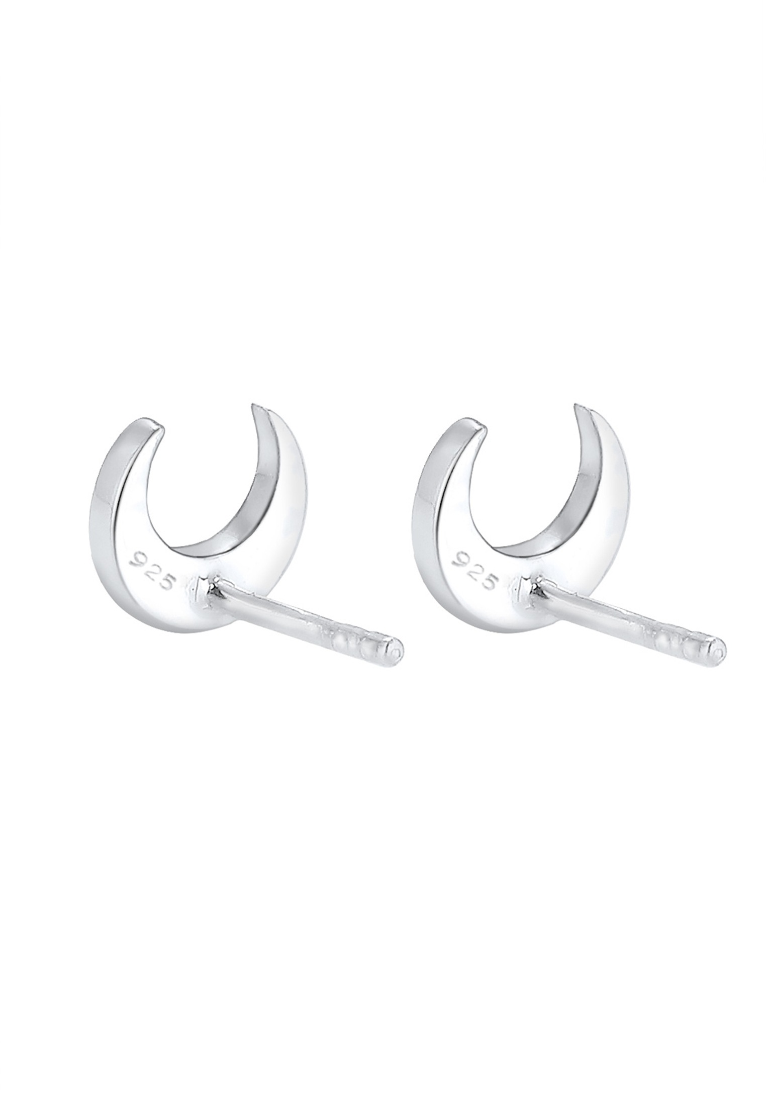 Elli Paar Ohrstecker »Ohrringe Mond Halbmond Matt 925 Silber«