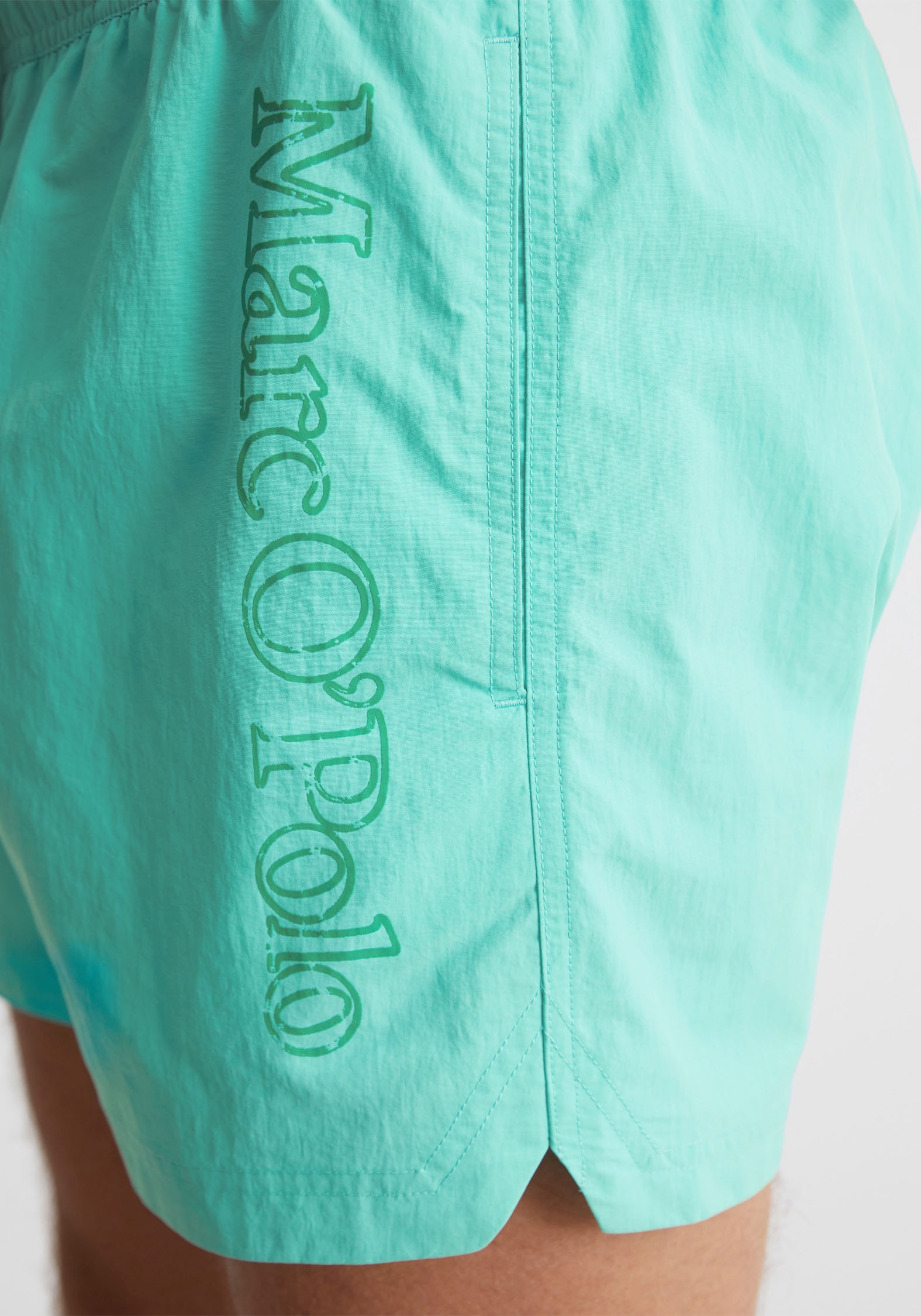 Marc O'Polo Badeshorts »Essentials Beach Jersey«, mit seitlichem Schriftzug-Design
