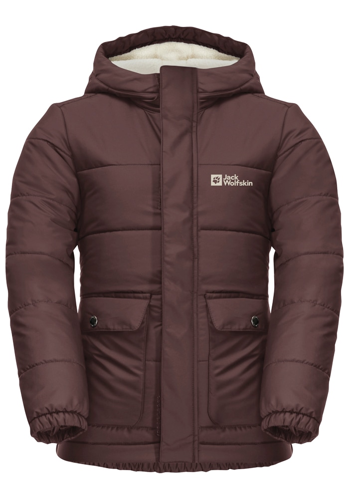 Jack Wolfskin Mädchen Winterjacke »SNOW FOX JACKET K« mit Kapuze in lila, Größe 152