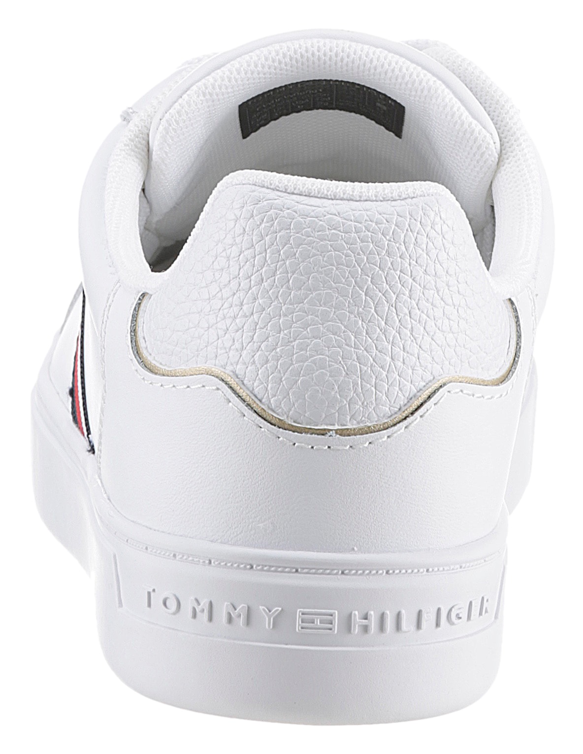 Tommy Hilfiger Sneaker »ESSENTIAL COURT SNEAKER STRIPES«, Freizeitschuh, Halbschuh, Schnürschuh mit gepolstertem Schaftrand