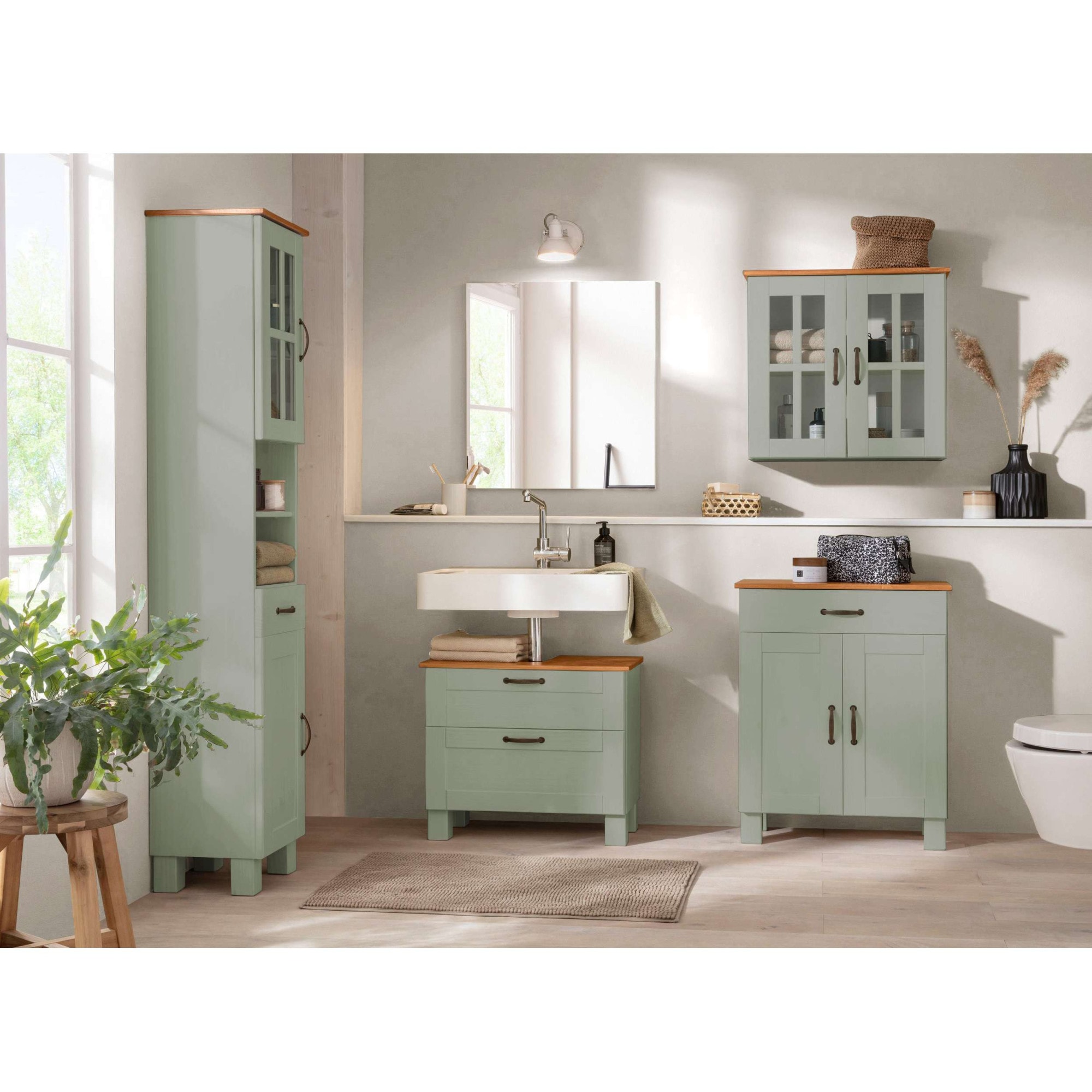 Home affaire Hochschrank »Rodby«, FSC®-zertifiziertes Massivholz, Breite 33cm, Höhe 180cm