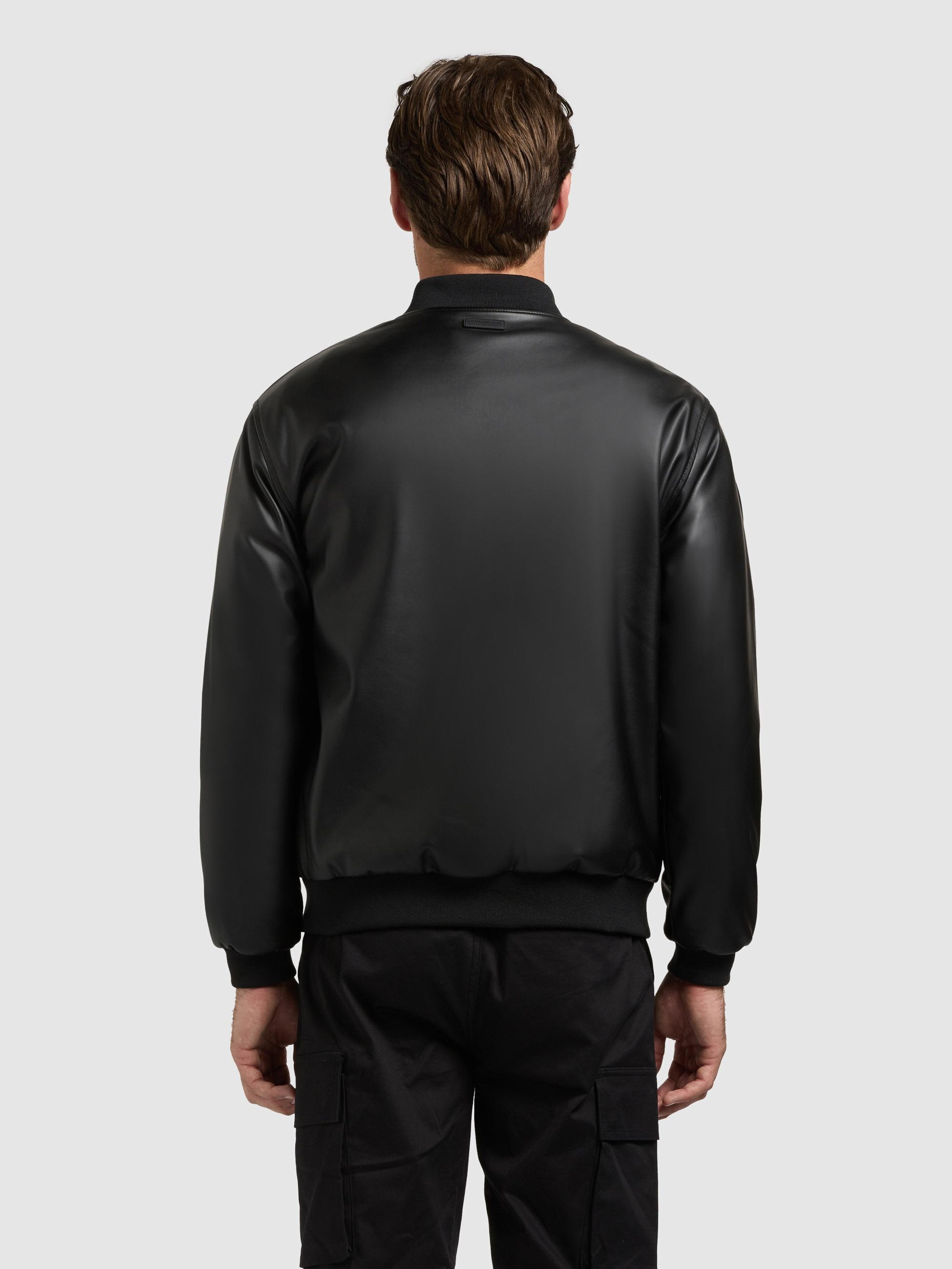 khujo Bomberjacke »Bomberjacke Cale« ohne Kapuze Lässige Herren Kunstlederjacke