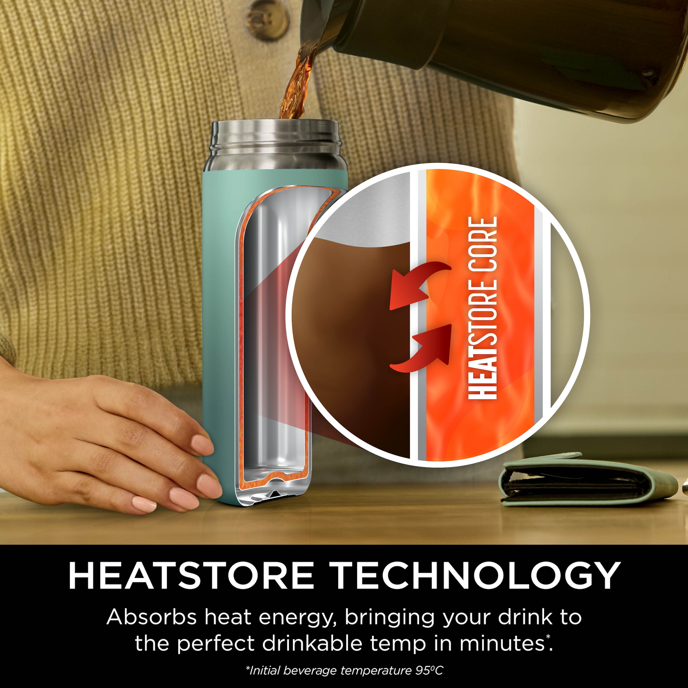 NINJA Isolierflasche »Ninja Sip Perfect Reisebecher - 300 ml DW1203EUU / 400 ml DW1603EUU« Kontrollierte Wärme für den perfekten Schluck, jedes Mal