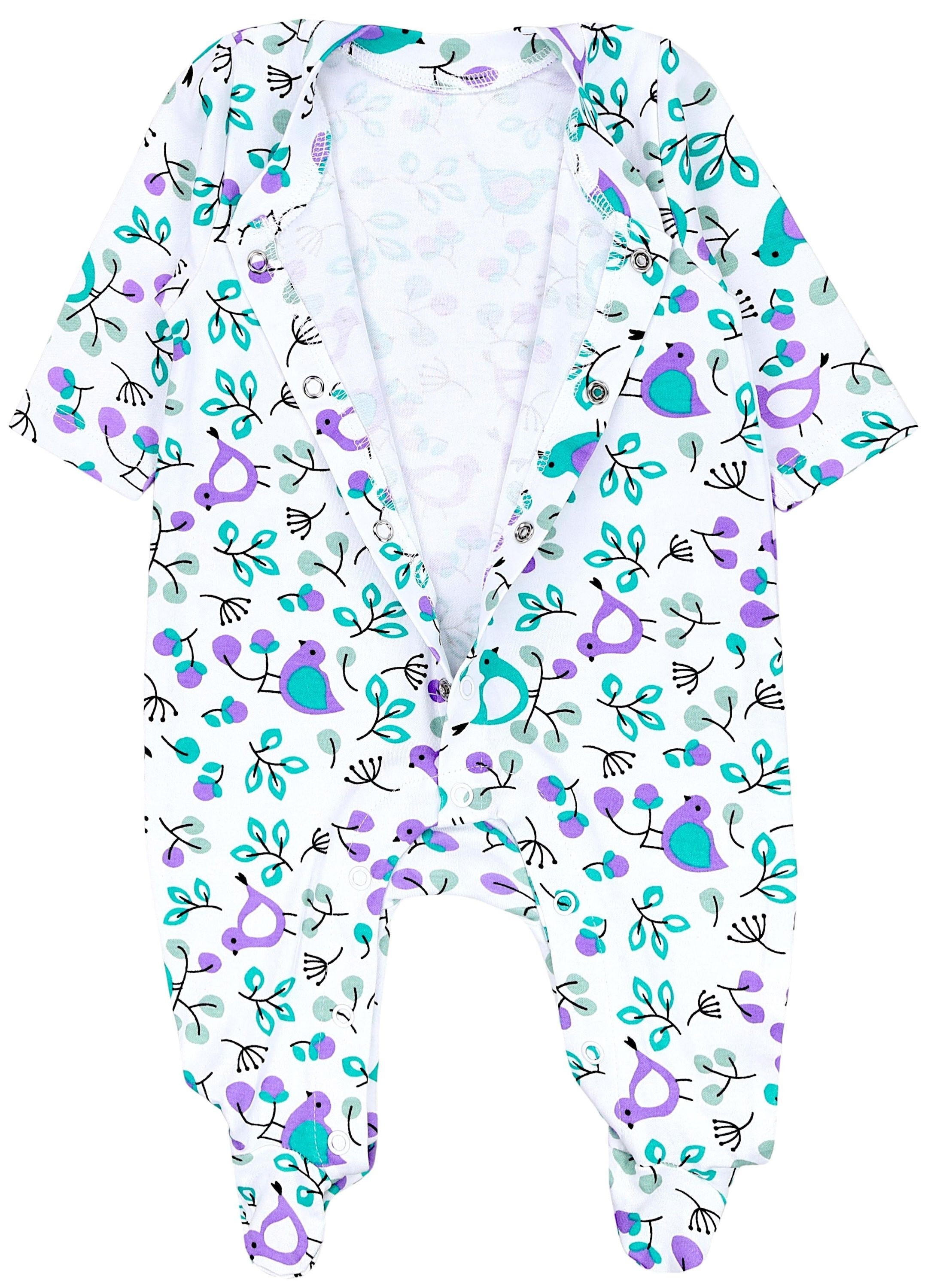 TupTam Strampler »Schlafstrampler Baby Mädchen Schlafstrampler mit Fuß 3er Pack«