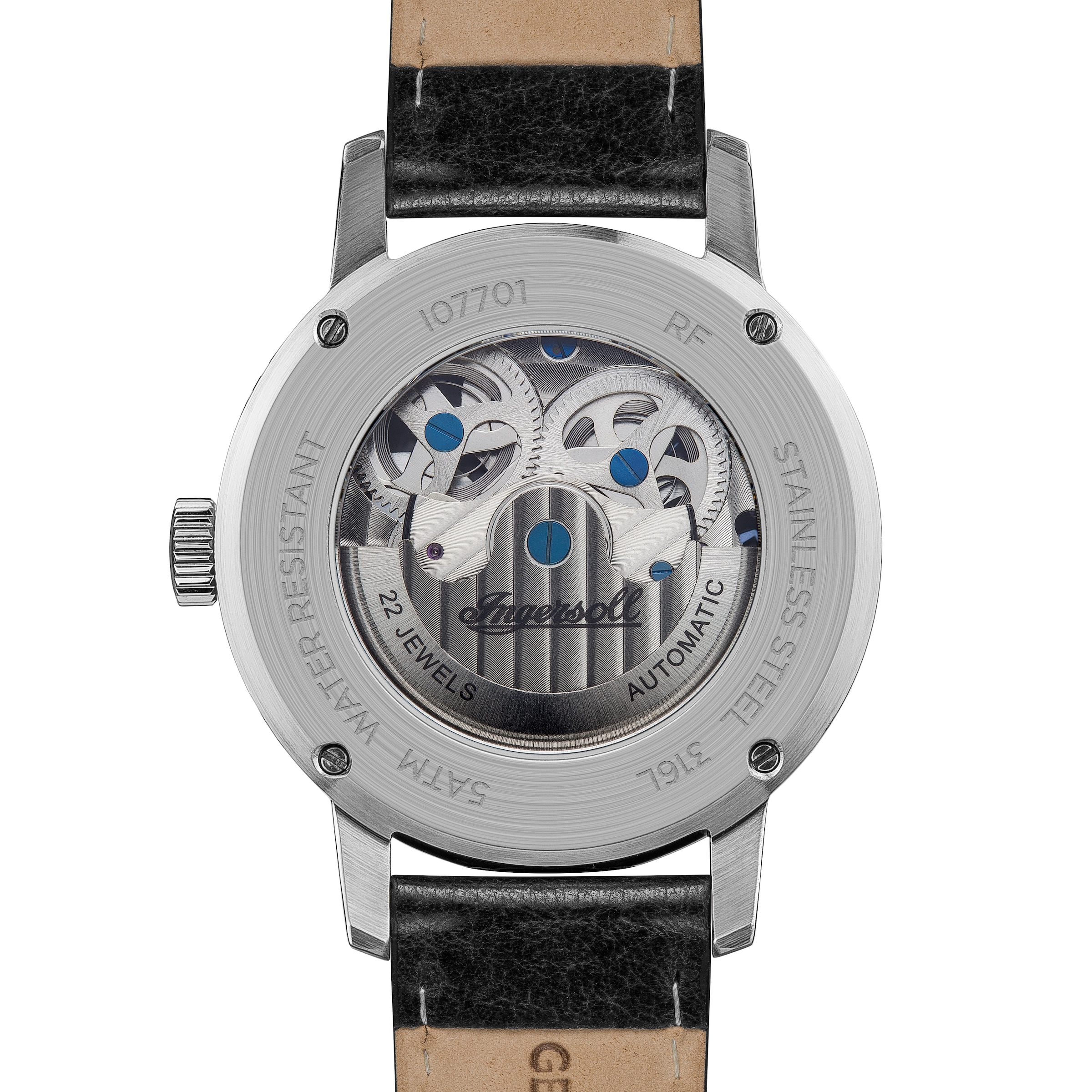 Ingersoll Automatikuhr »The Jazz« Armbanduhr, Herrenuhr, Mechanische Uhr, Lederarmband, analog, Dualzeit