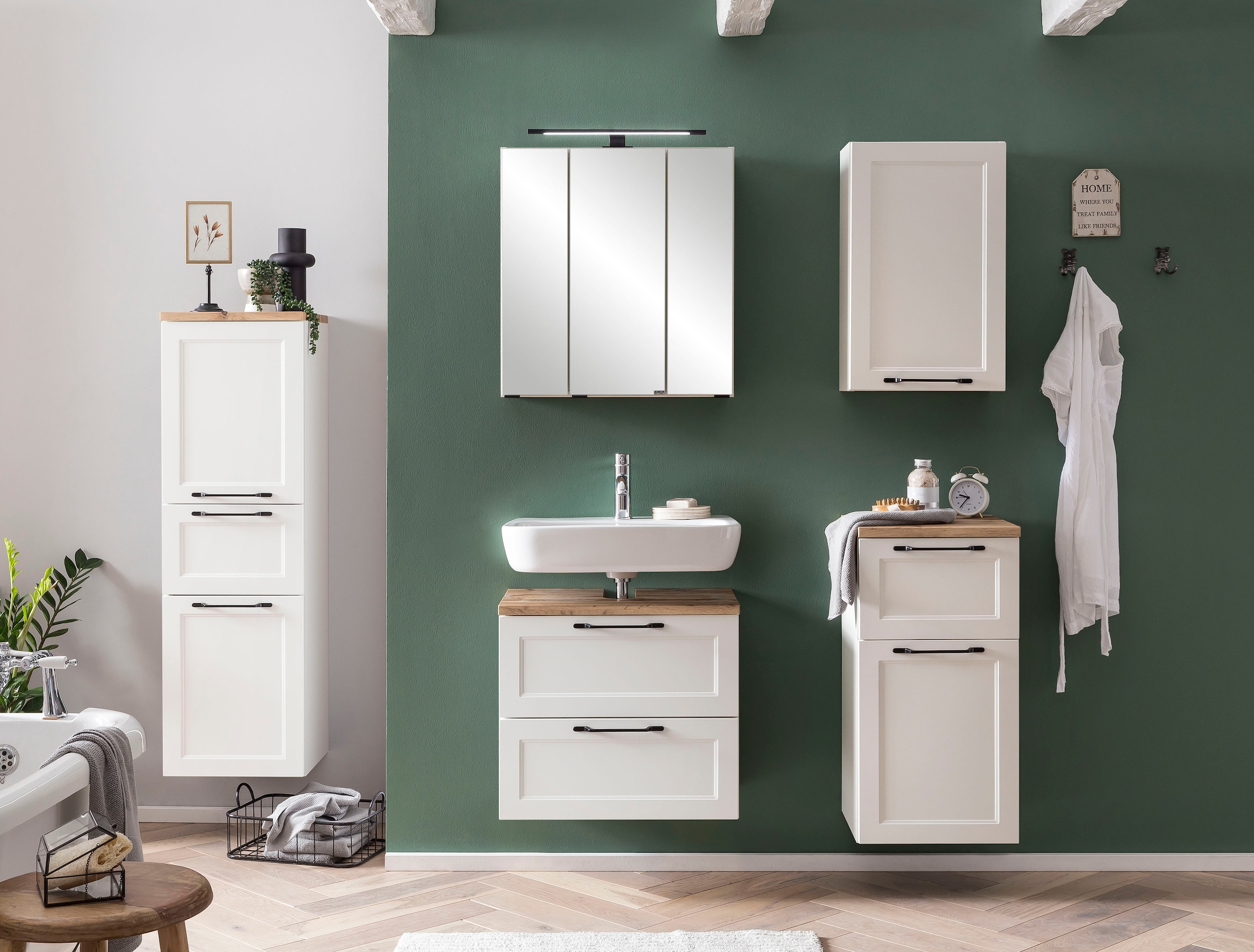 welltime Badmöbel-Set »Lana«, (Komplett-Set, 2 St.), Badezimmer-Set, 2-teilig, 60 cm breit