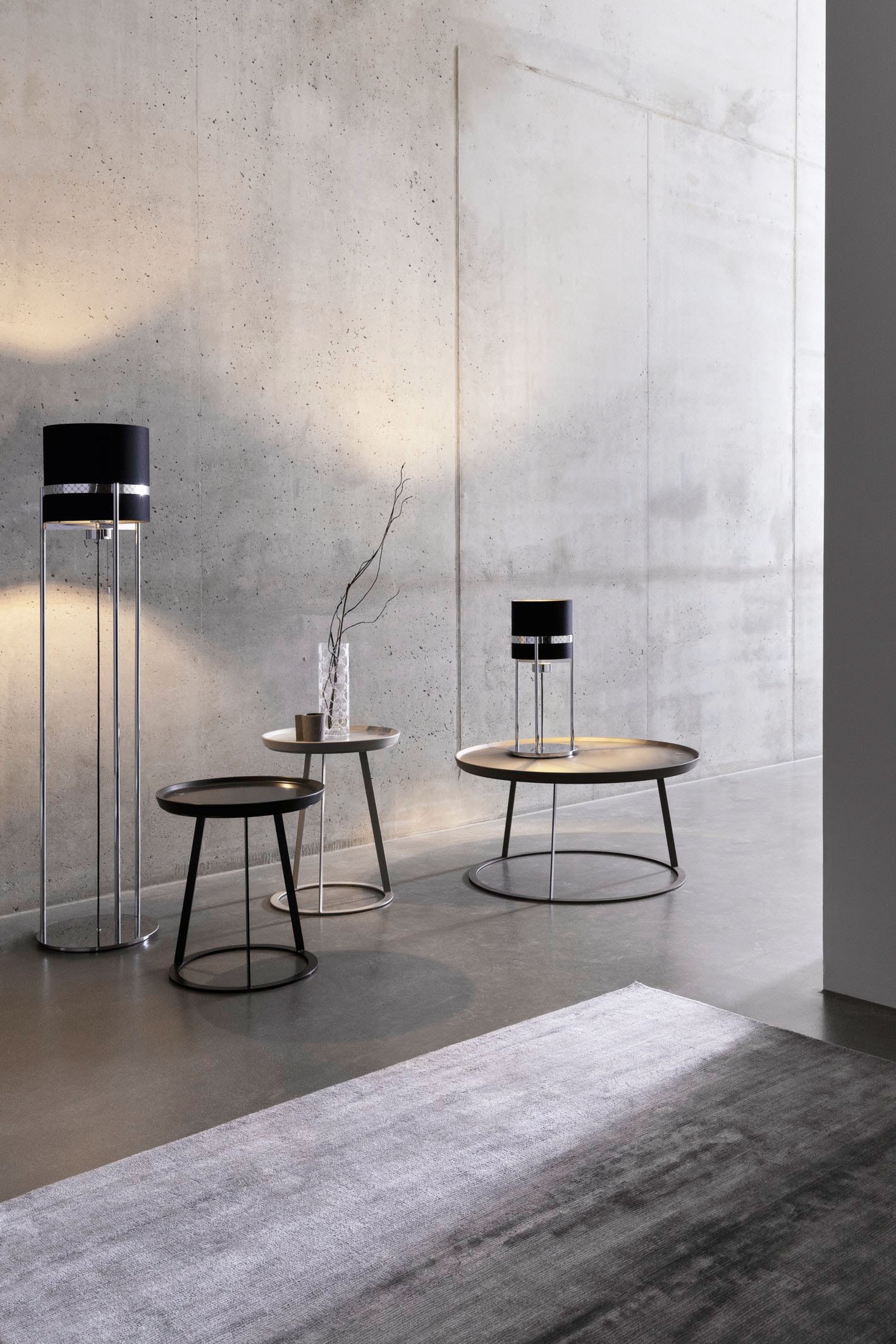 Joop! Tischleuchte »ROUND LIGHTS«, mit rundem Textil-Leuchtenschirm und eingelassenem  Metall-Dekorband bestellen im OTTO Online Shop