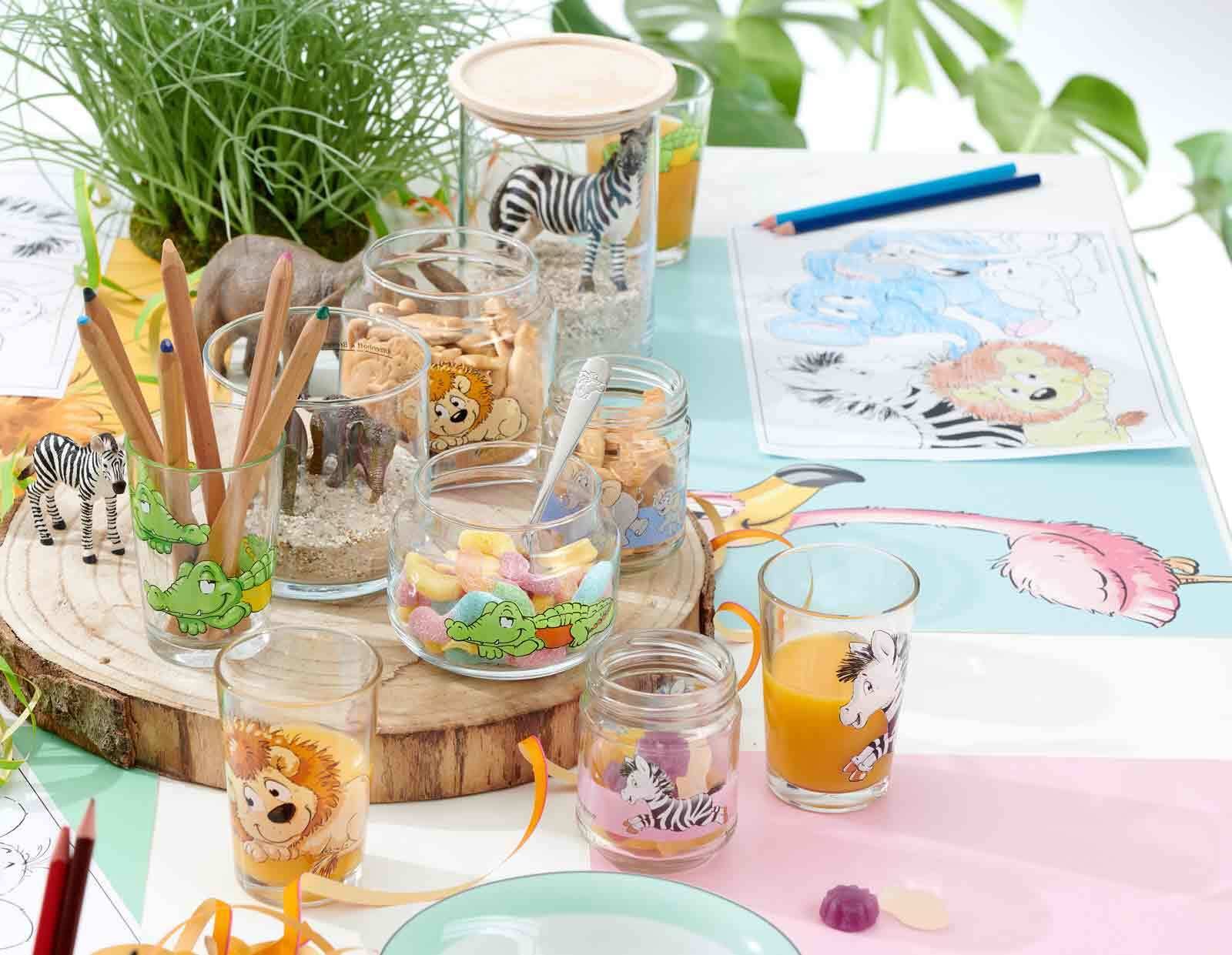 Ritzenhoff & Breker Kinderbecher »Kindergläser Dschungeltiere 205 ml 6er Set bunt«